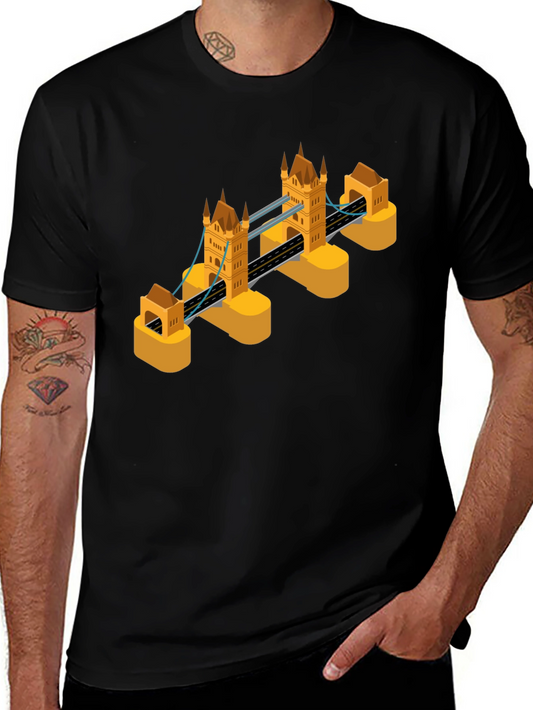 Tower Bridge Graphic Tee - Modern London Souvenir Shirt