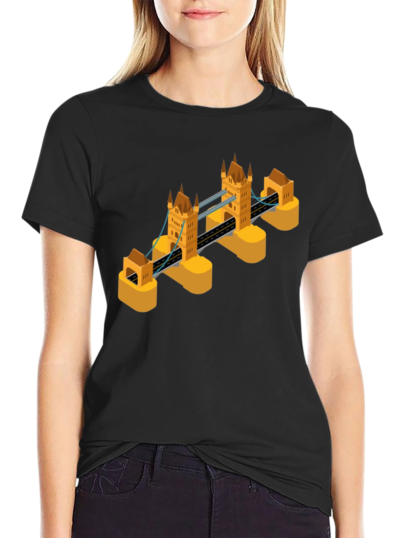 Tower Bridge Graphic Tee - Modern London Souvenir Shirt