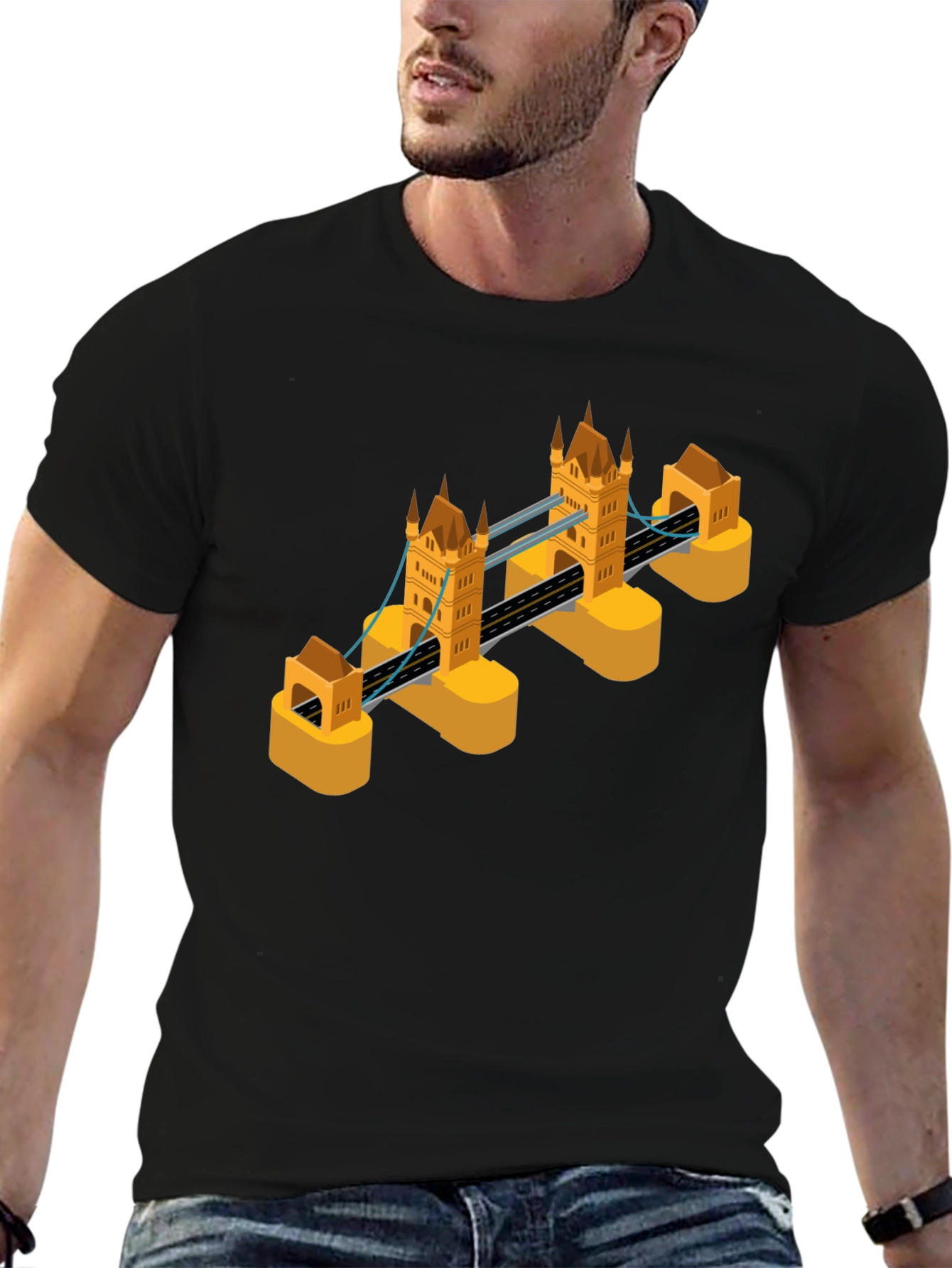 Tower Bridge Graphic Tee - Modern London Souvenir Shirt