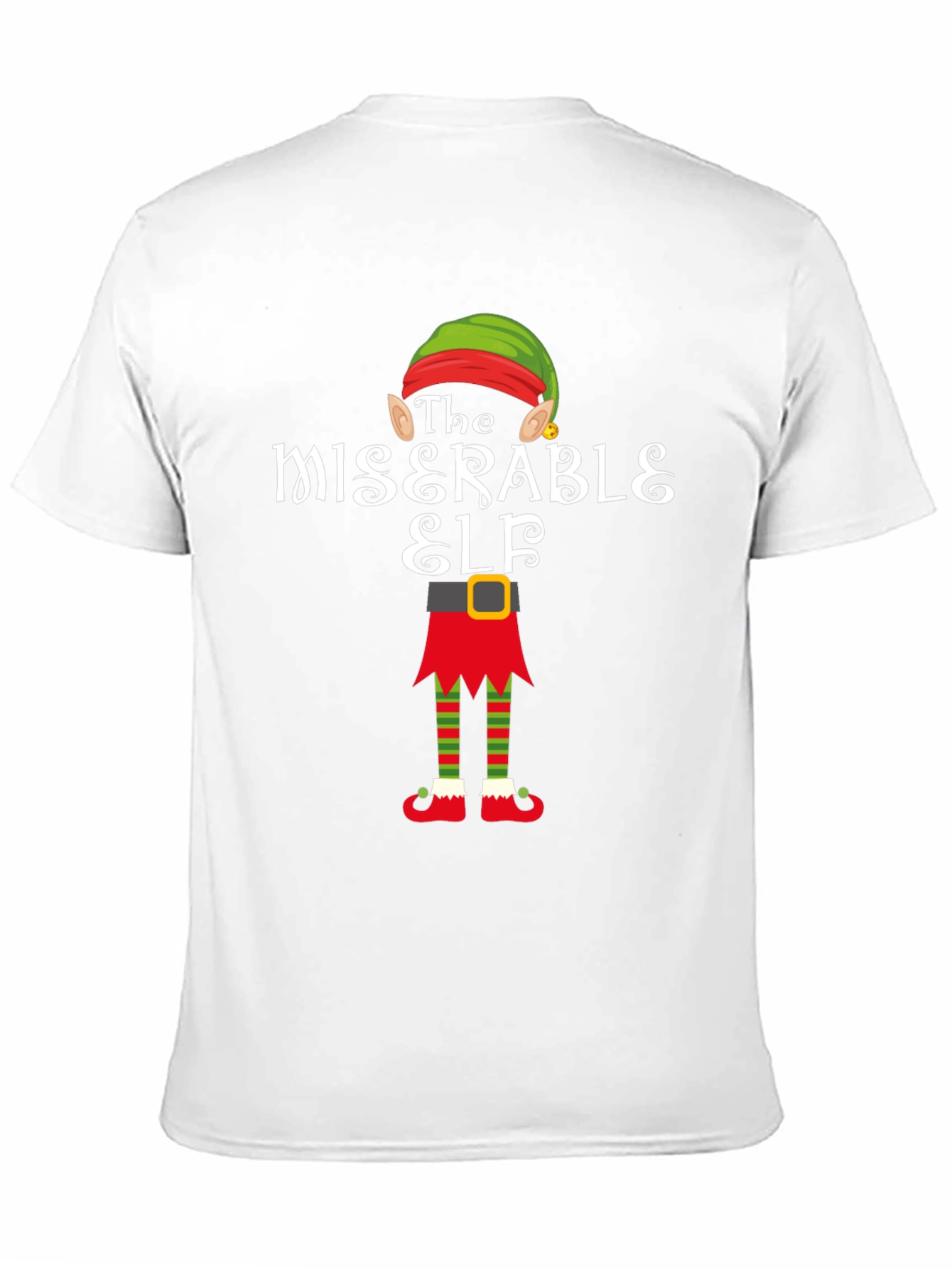 Miserable Elf Graphic Tee - Christmas Holiday T-Shirt