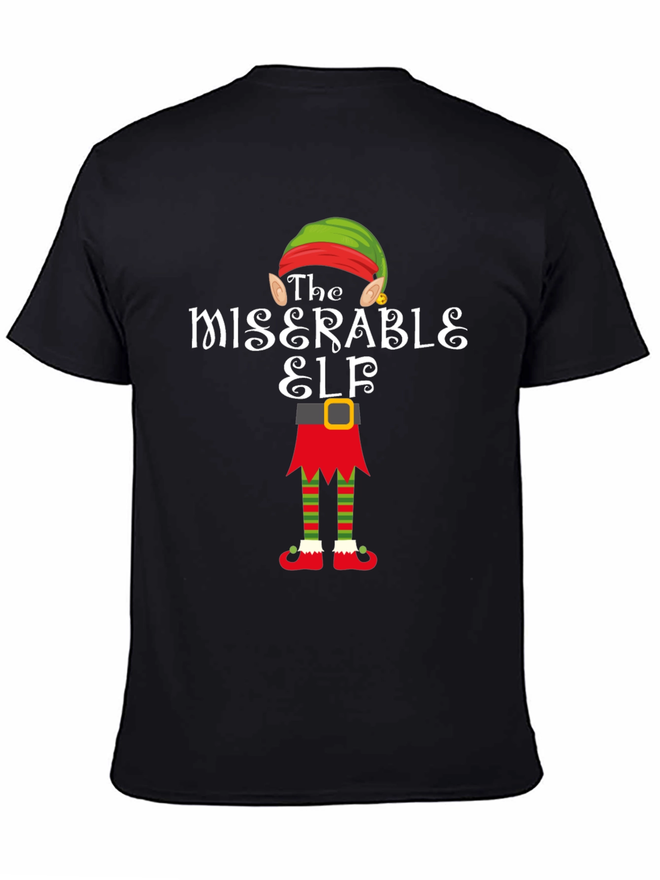 Miserable Elf Graphic Tee - Christmas Holiday T-Shirt