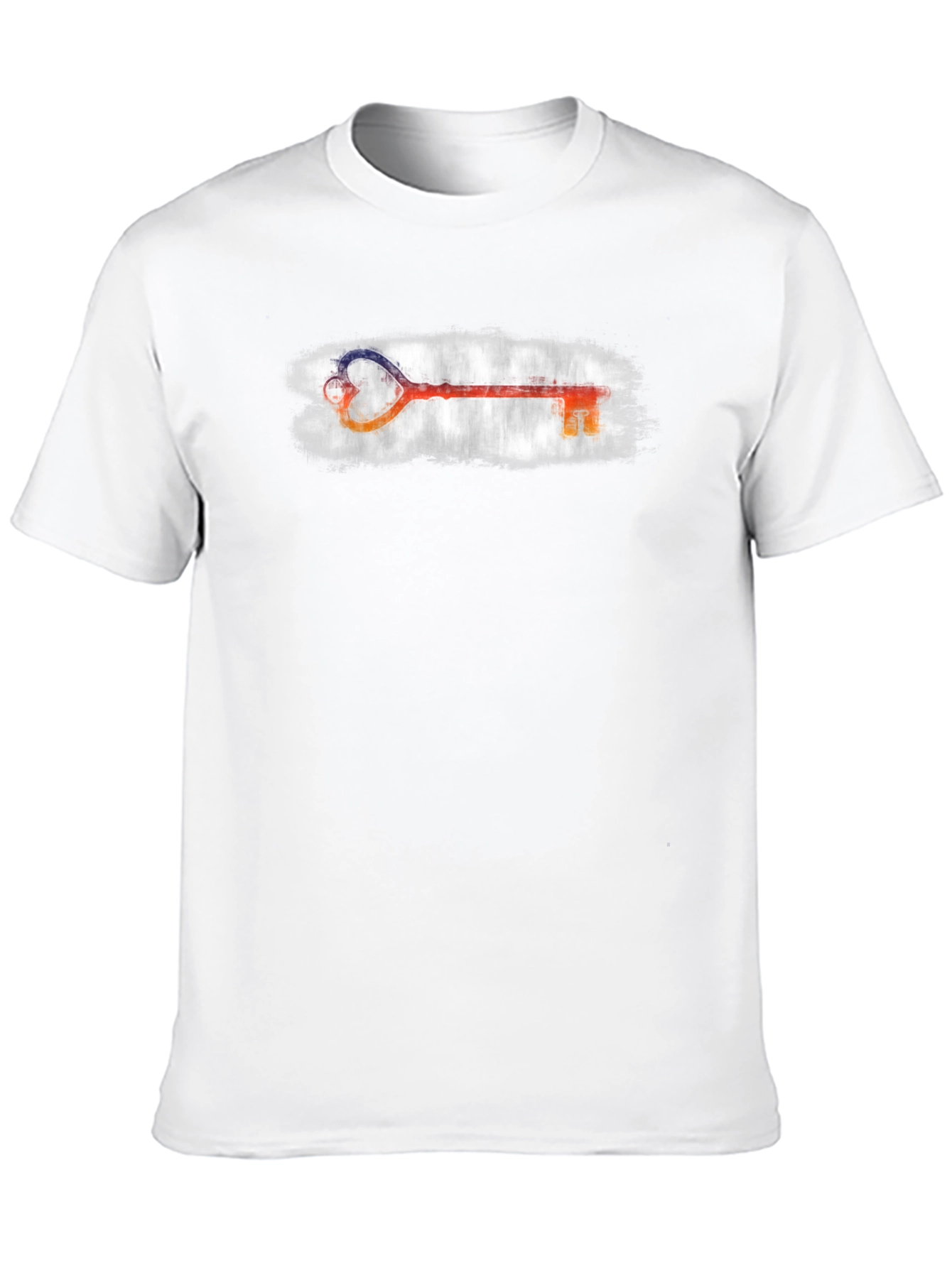 Heart Key Graphic Tee - Stylish Unisex Black T-Shirt