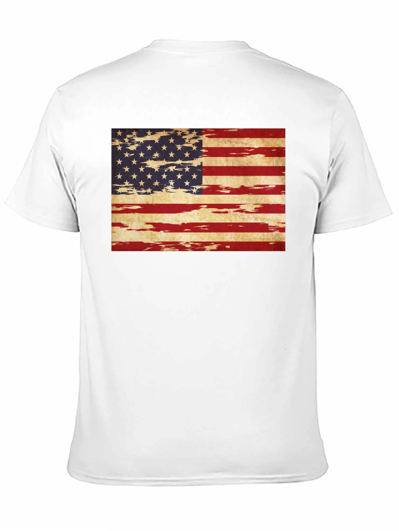 USA Flag Grunge Tee - Patriotic Style
