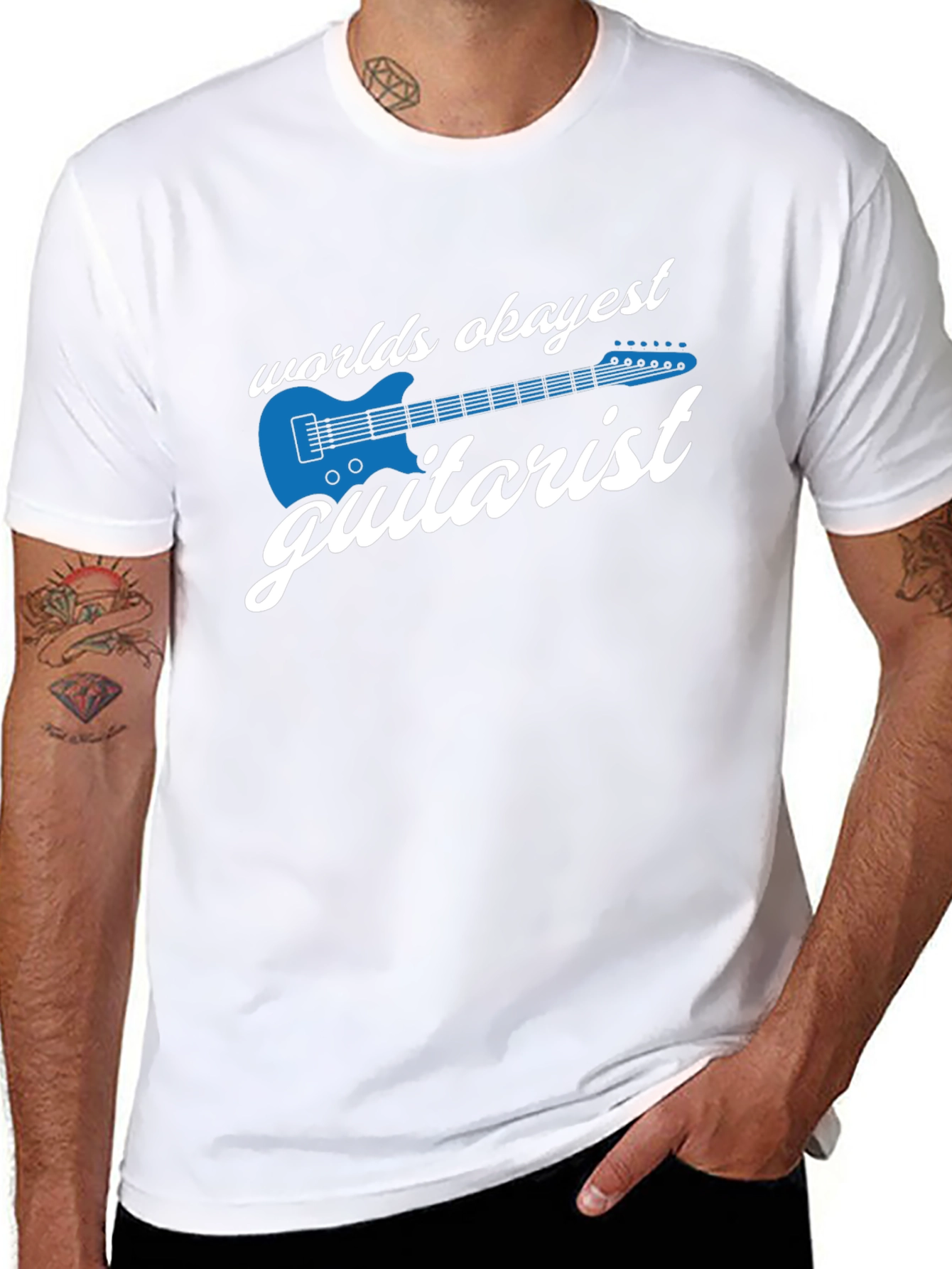 Okayest Guitarist Graphic T-Shirt - Black