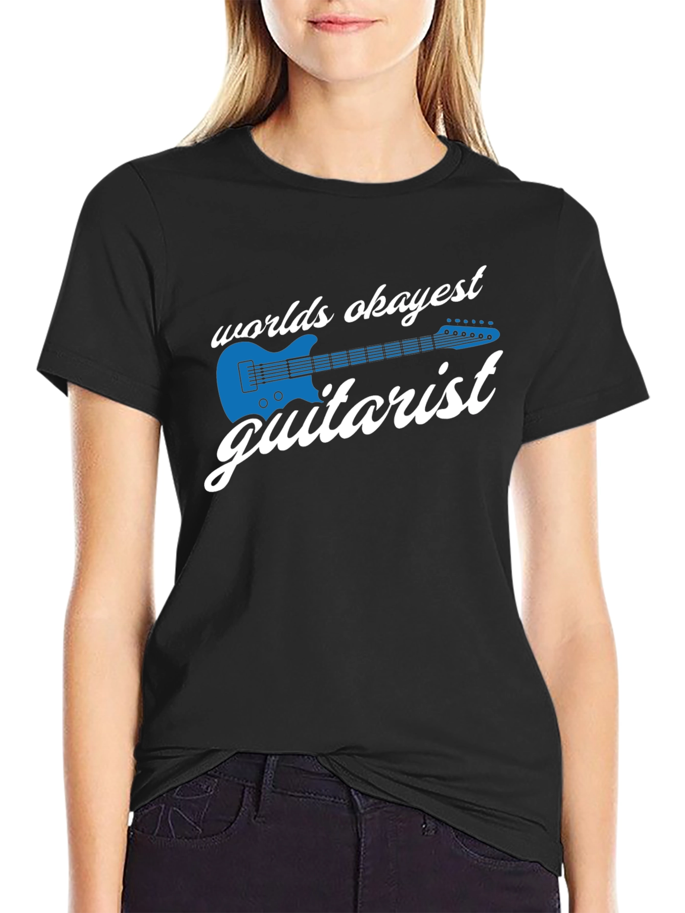 Okayest Guitarist Graphic T-Shirt - Black
