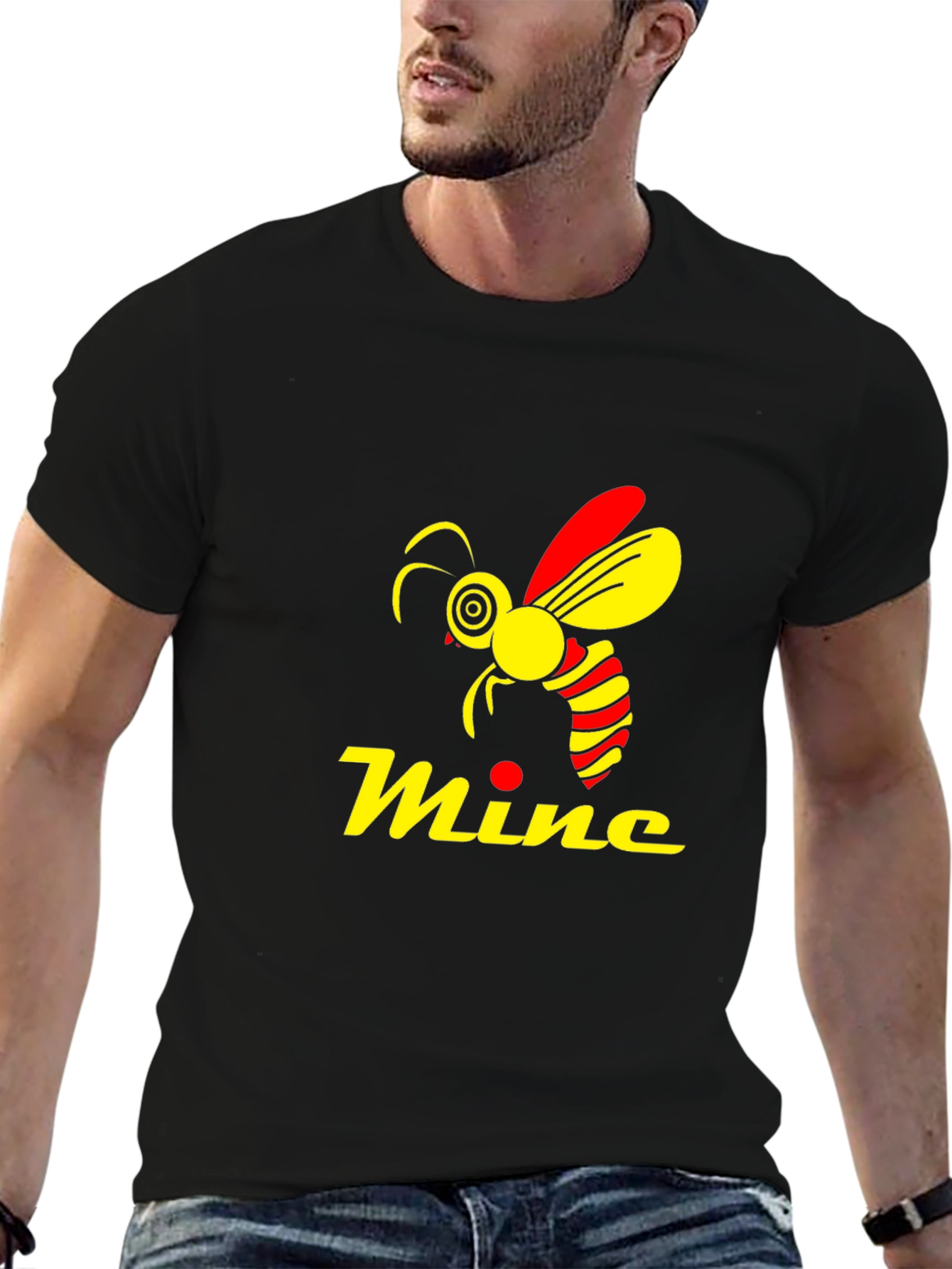 Mine Bee Graphic Black Tee