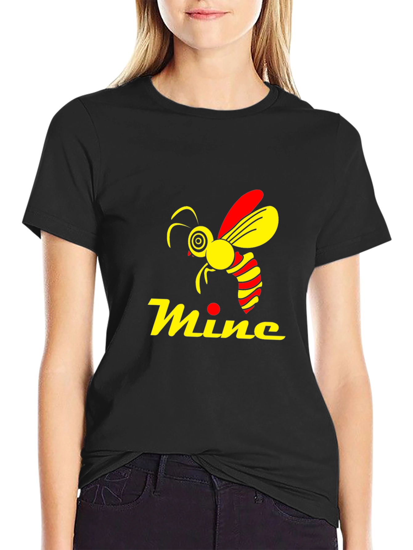 Mine Bee Graphic Black Tee