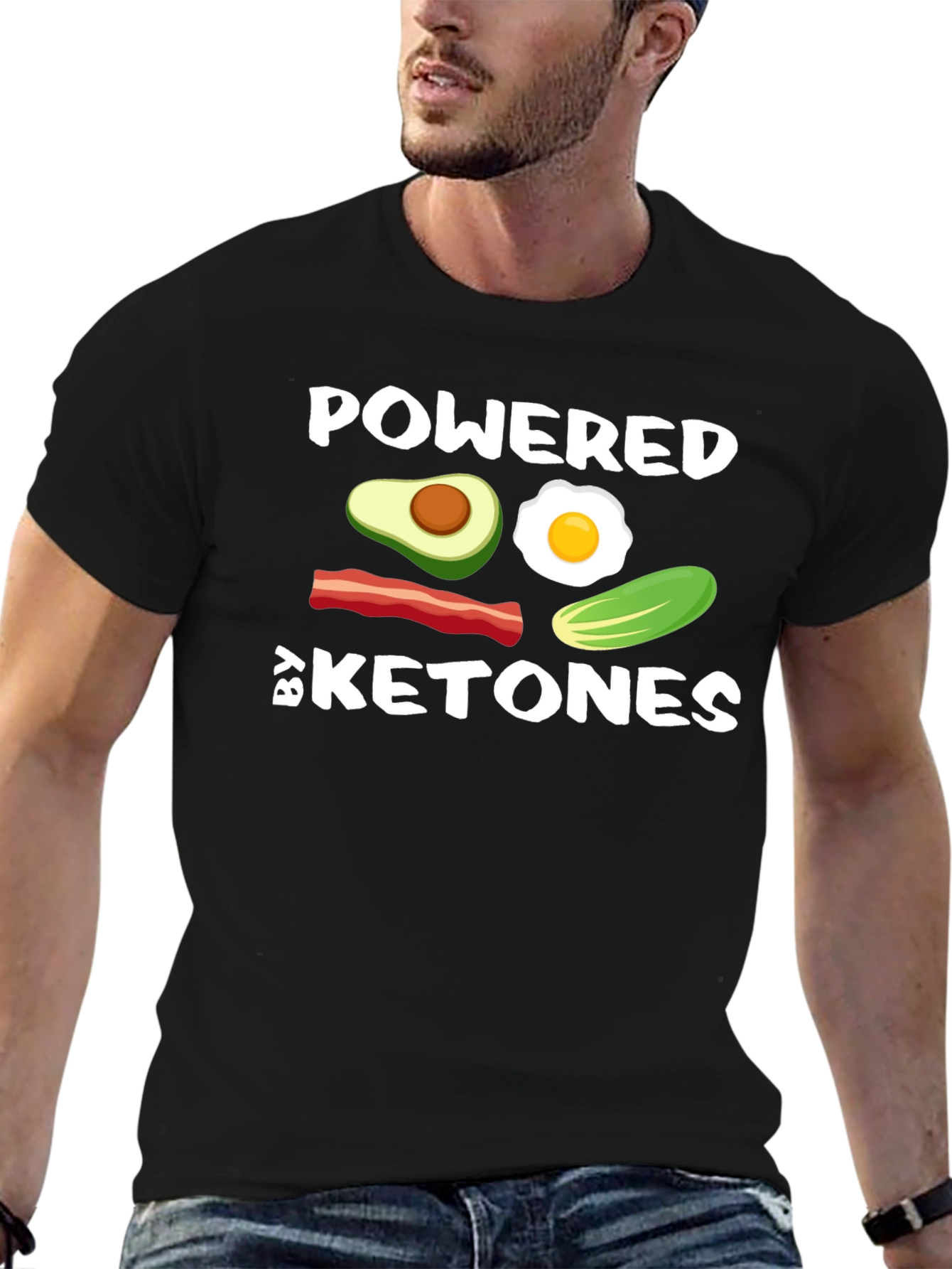 Powered By Ketones Black T-Shirt