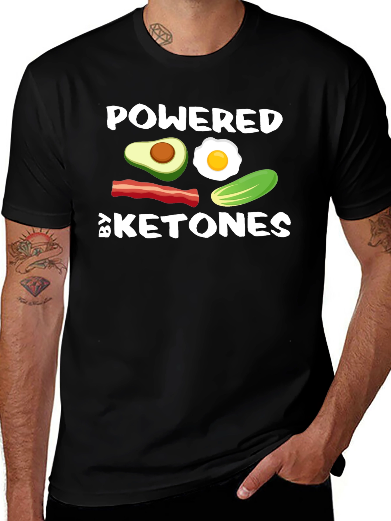 Powered By Ketones Black T-Shirt
