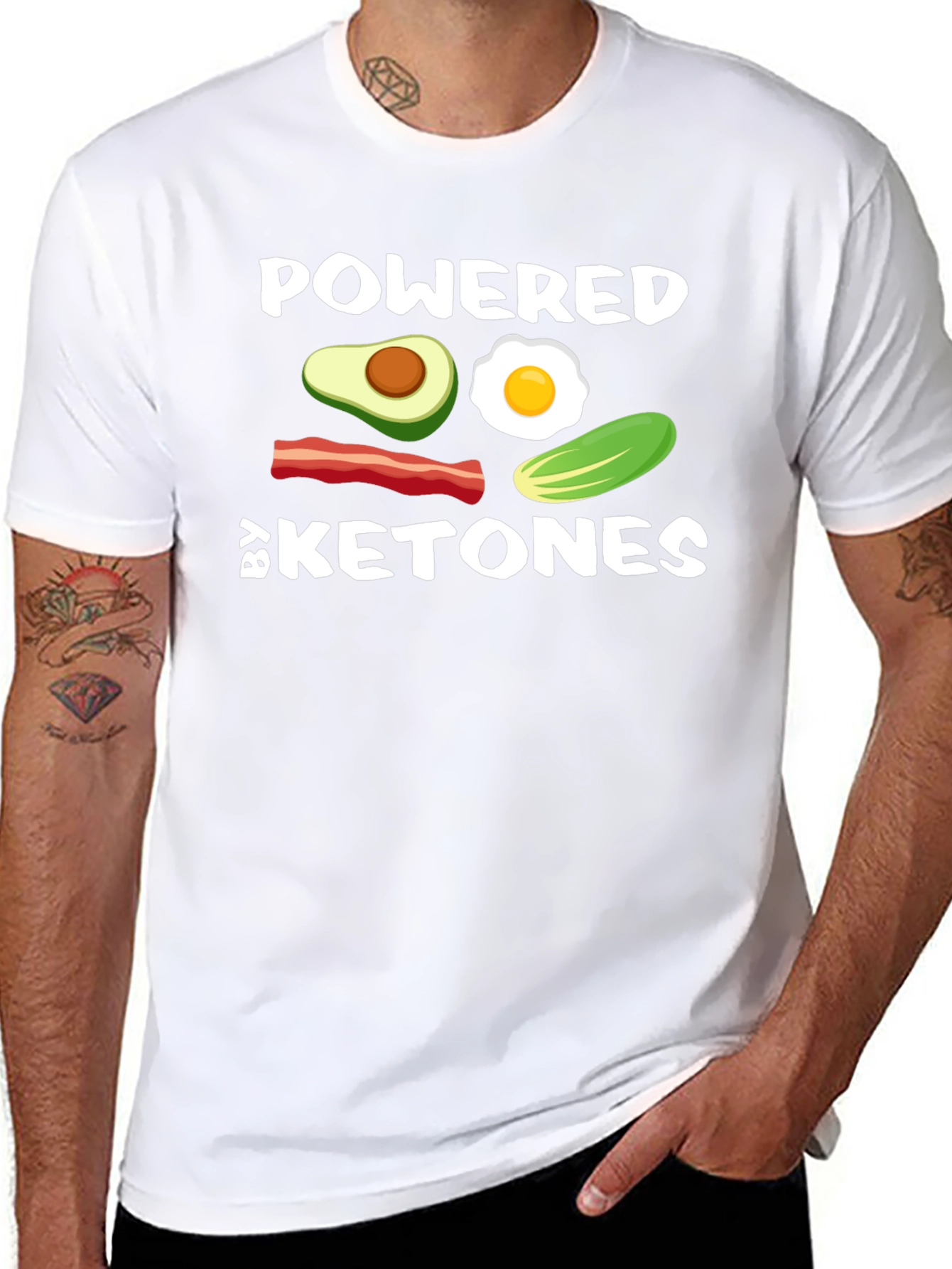 Powered By Ketones Black T-Shirt