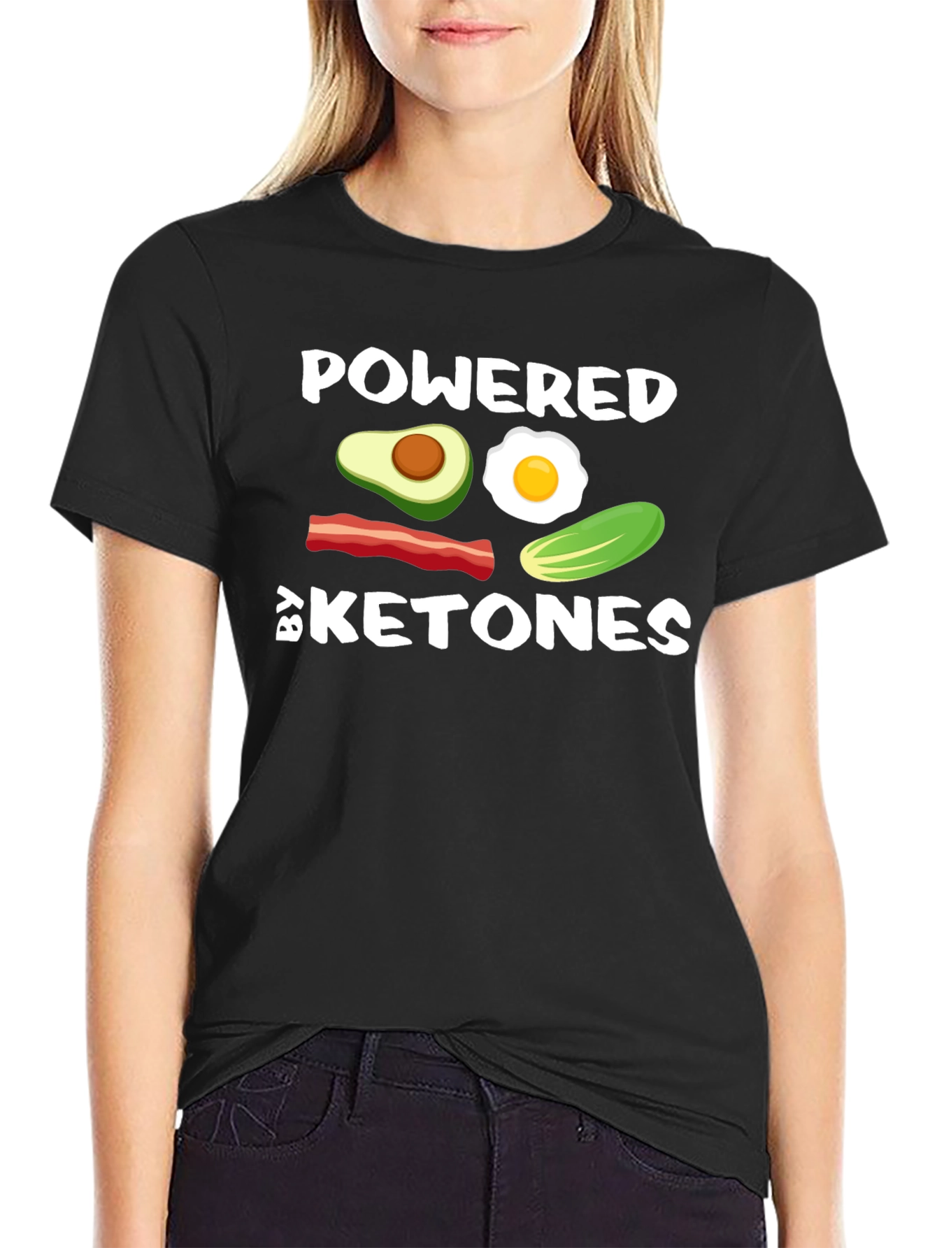 Powered By Ketones Black T-Shirt