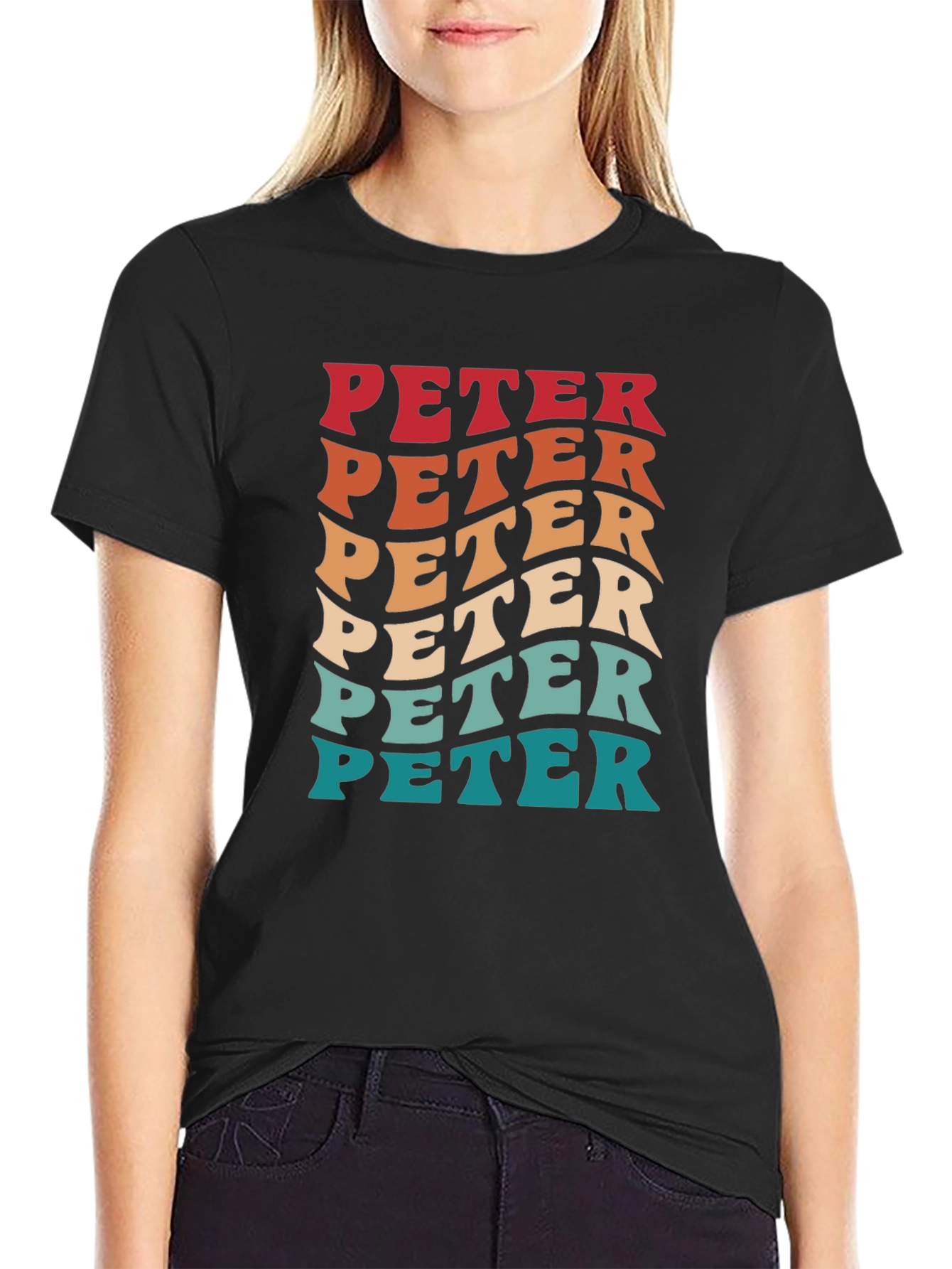 Retro PETER Graphic Tee - Cool Personalized T-Shirt