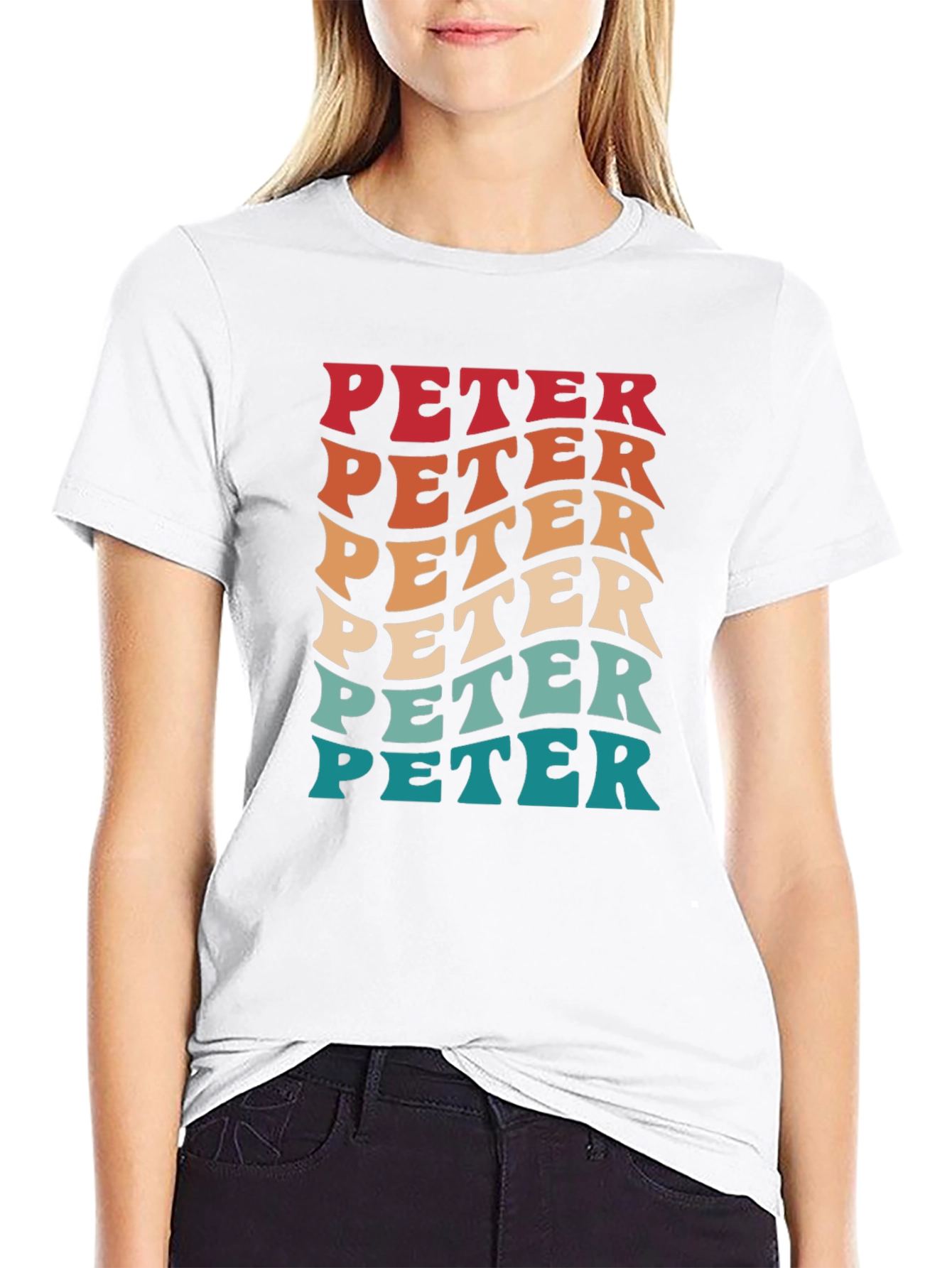 Retro PETER Graphic Tee - Cool Personalized T-Shirt