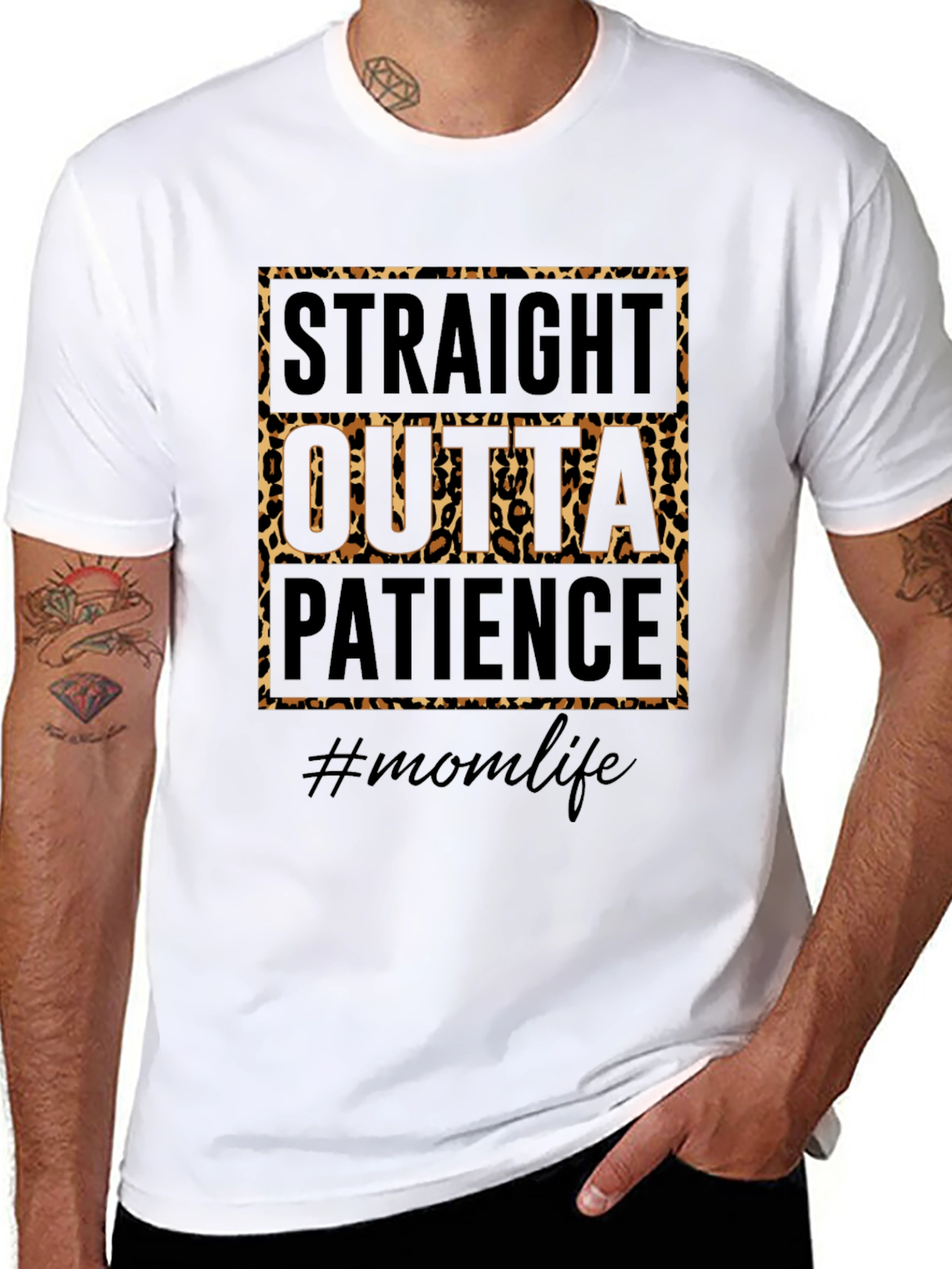Straight Outta Patience Mom Life Graphic Tee