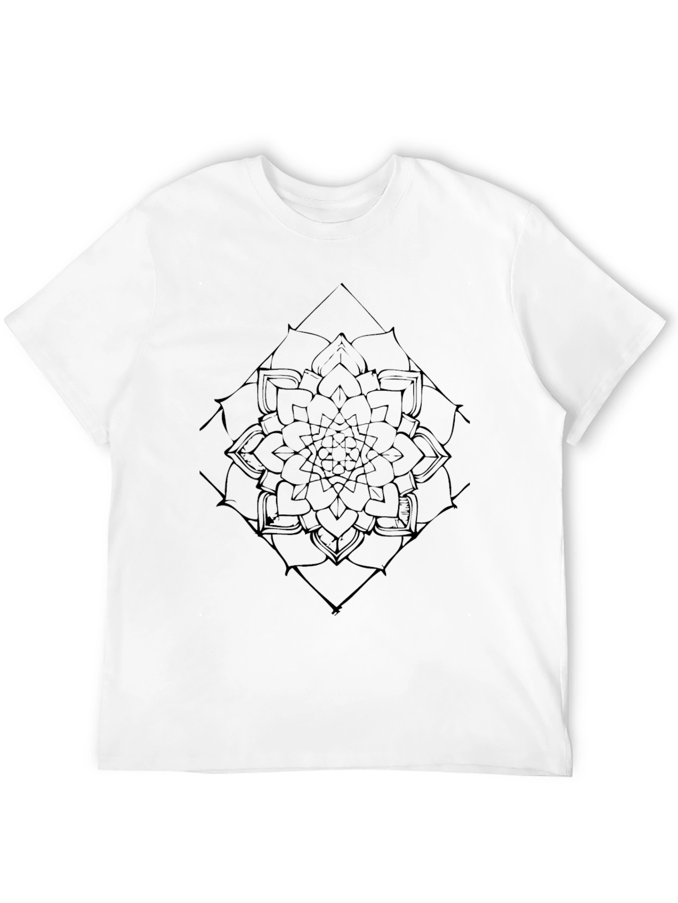 Mandala Graphic Tee - Black Casual Shirt