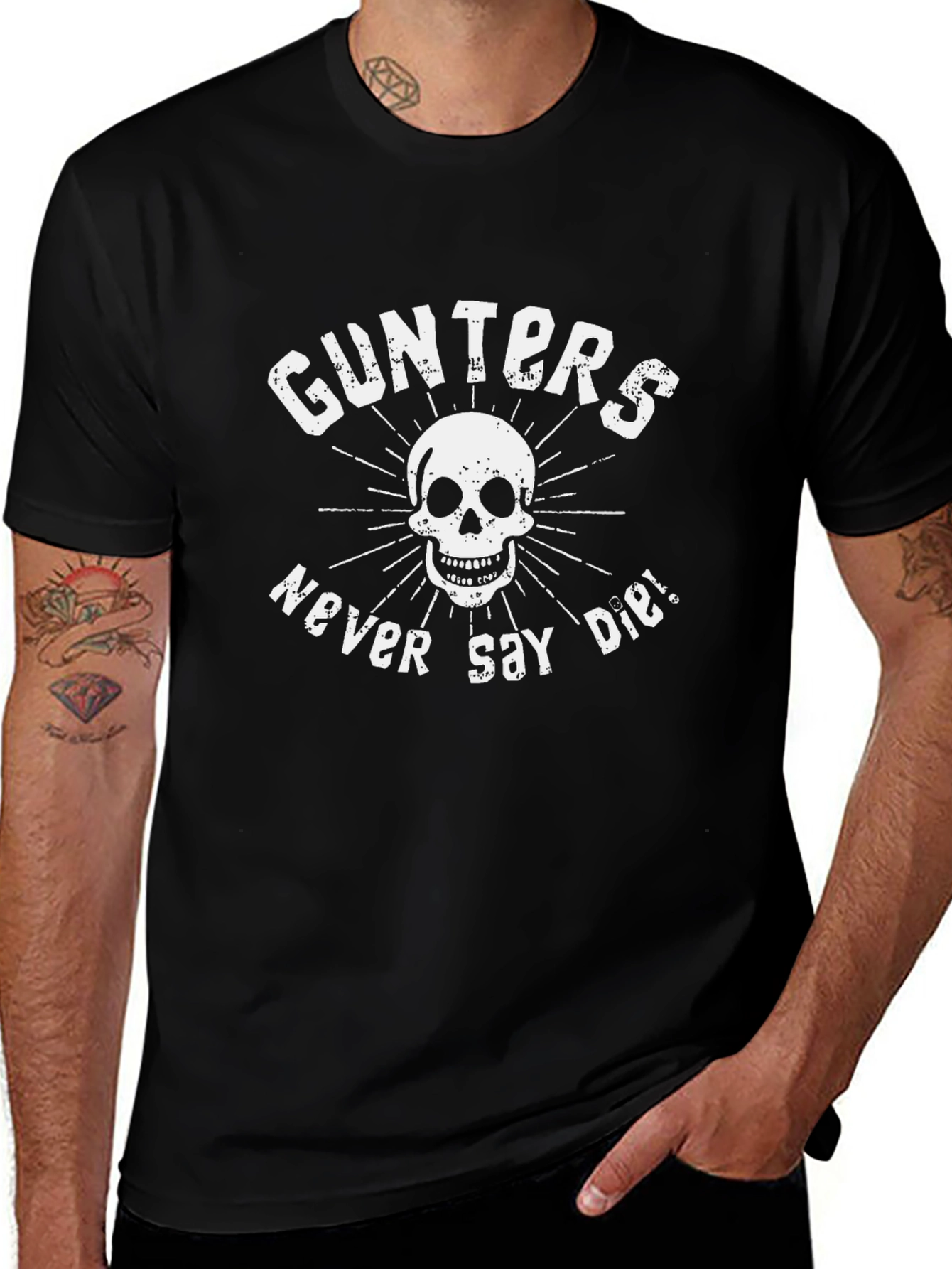 Gunters Never Say Die Skull Graphic Tee