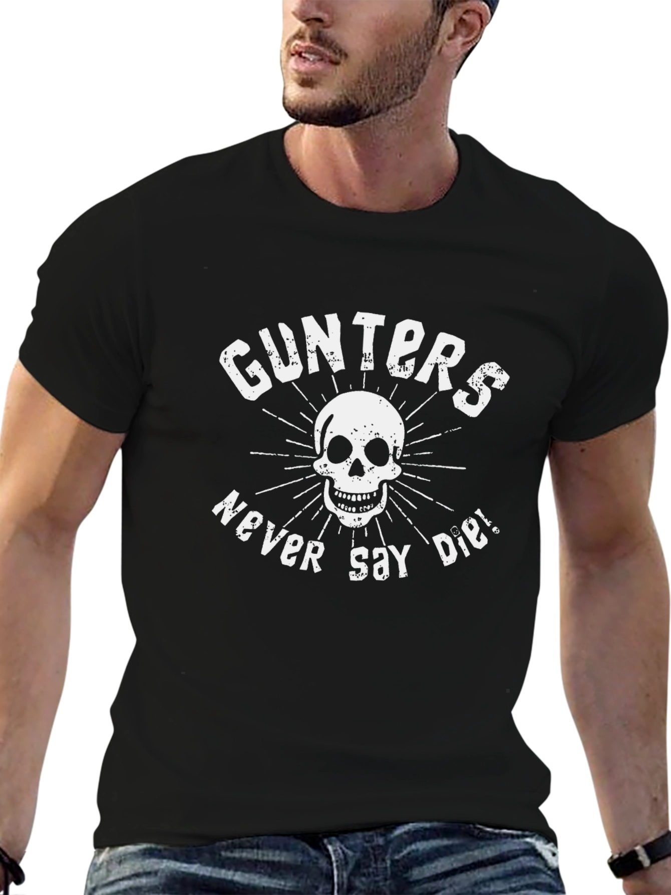 Gunters Never Say Die Skull Graphic Tee