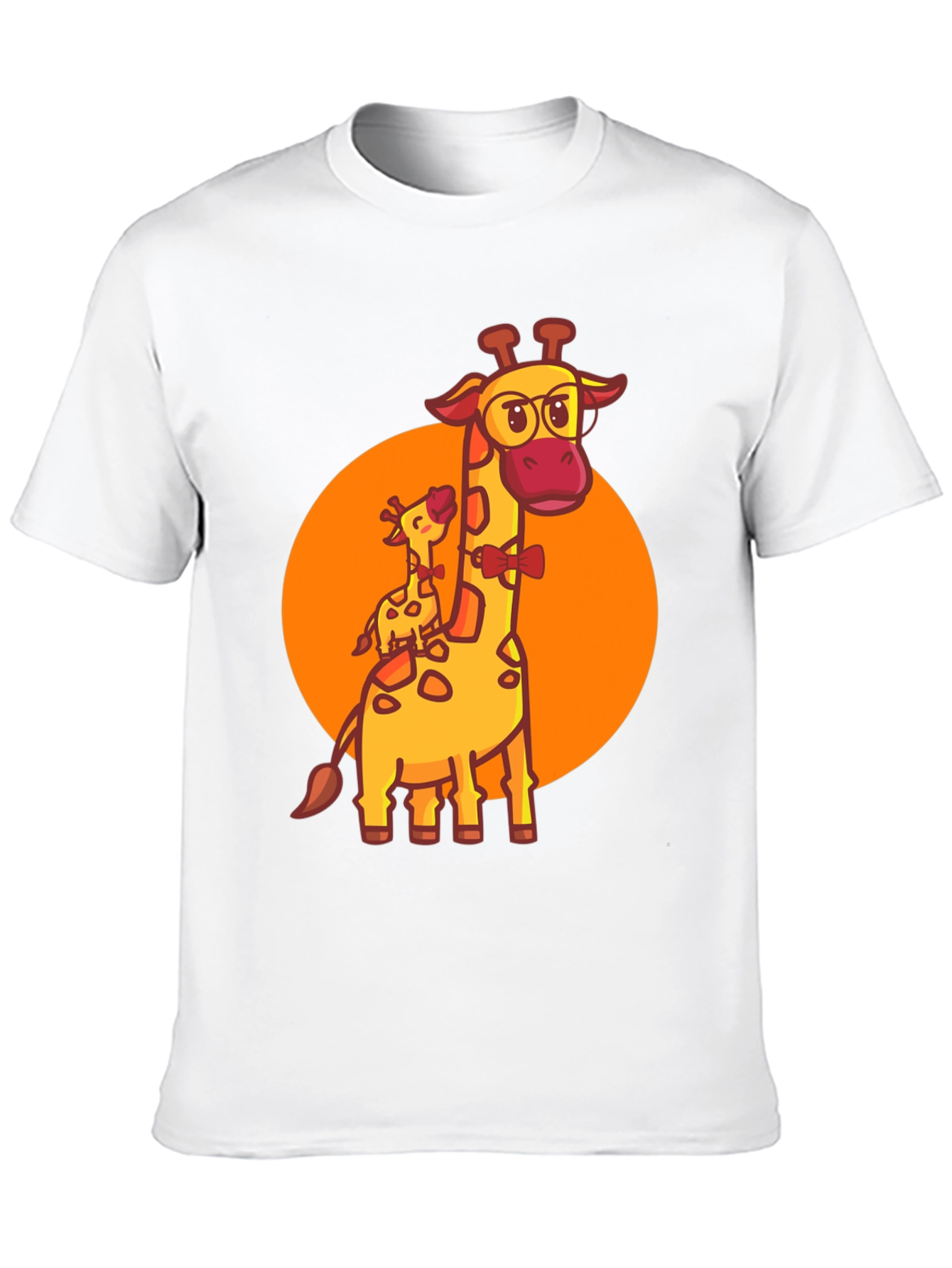 Giraffe Family T-Shirt: Cute Cartoon Animal Graphic Tee