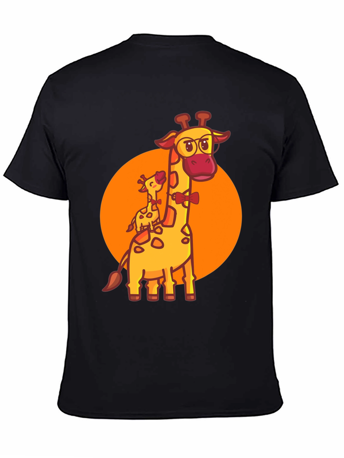 Giraffe Family T-Shirt: Cute Cartoon Animal Graphic Tee