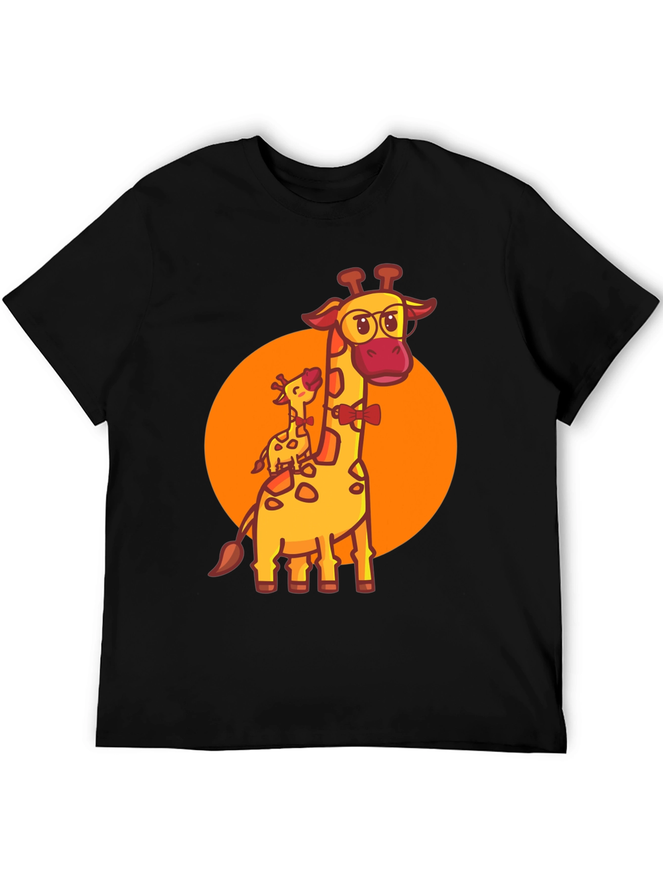 Giraffe Family T-Shirt: Cute Cartoon Animal Graphic Tee
