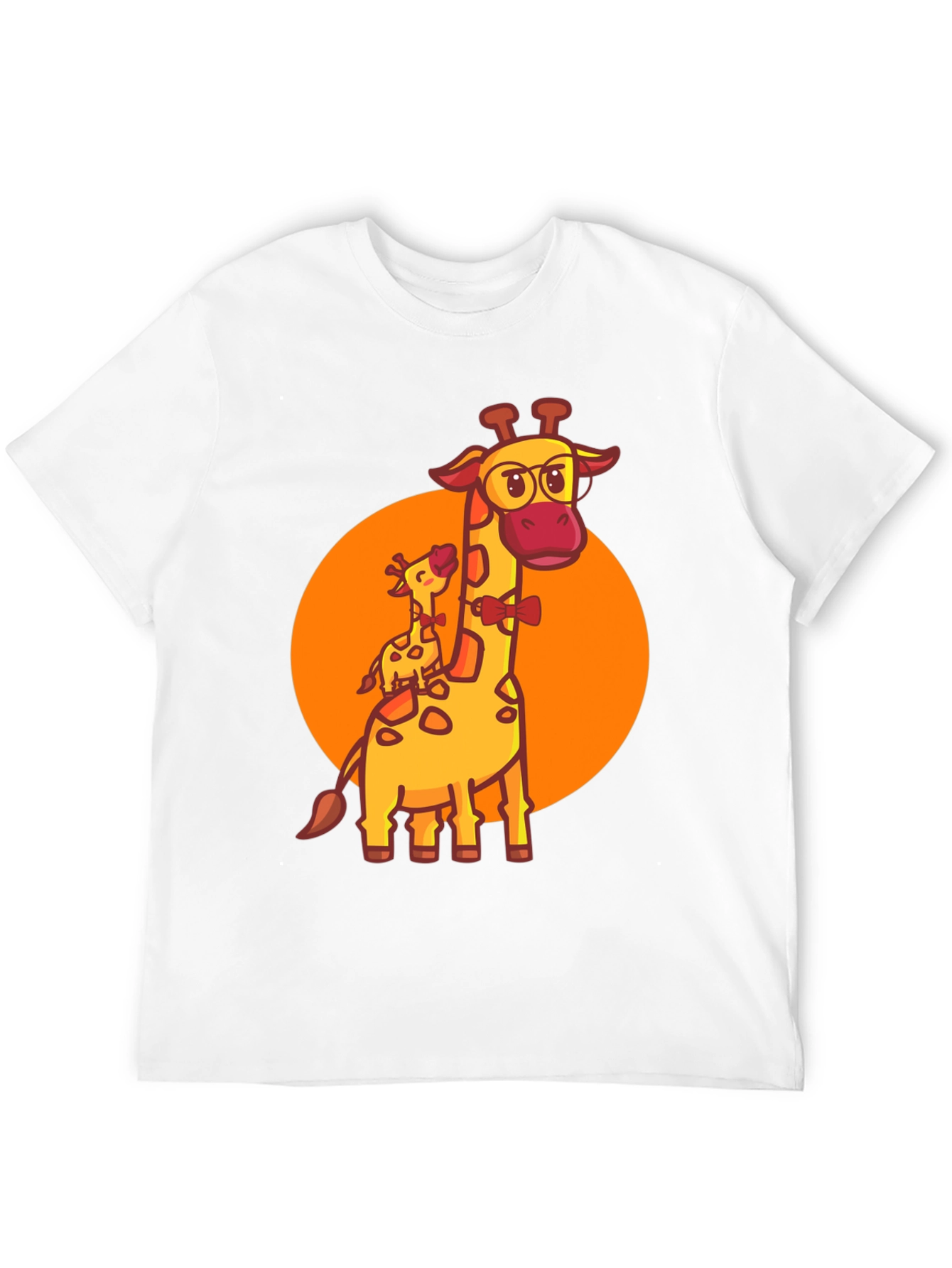Giraffe Family T-Shirt: Cute Cartoon Animal Graphic Tee