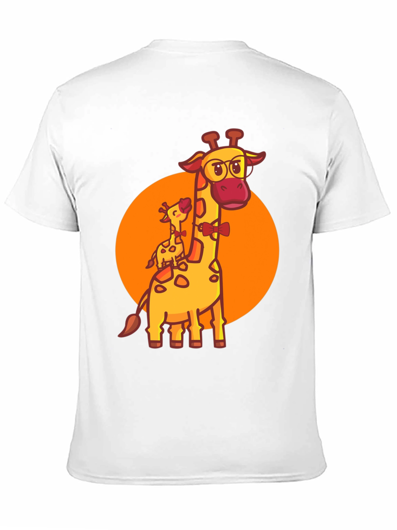Giraffe Family T-Shirt: Cute Cartoon Animal Graphic Tee