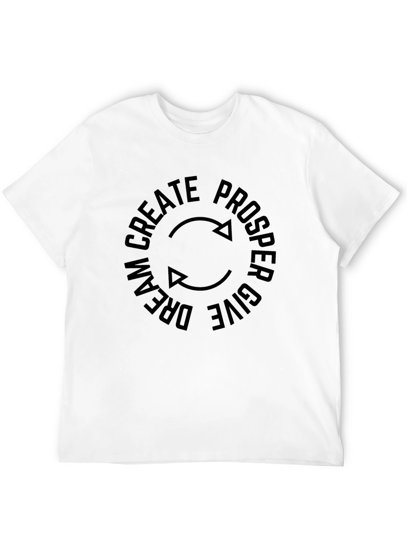 Dream Create Prosper Give Black Graphic Tee