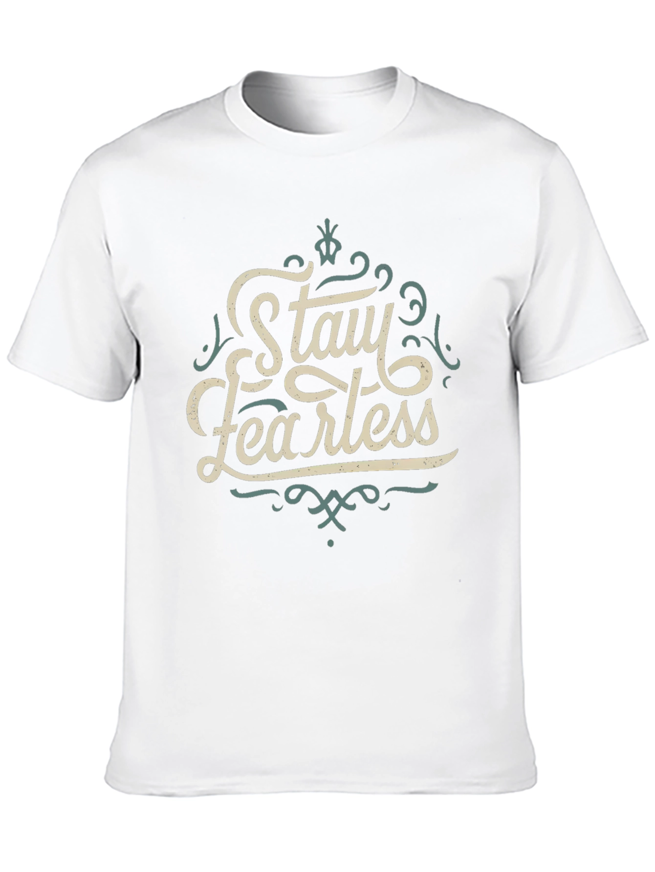 Stay Fearless Graphic Tee - Black Crewneck T-Shirt