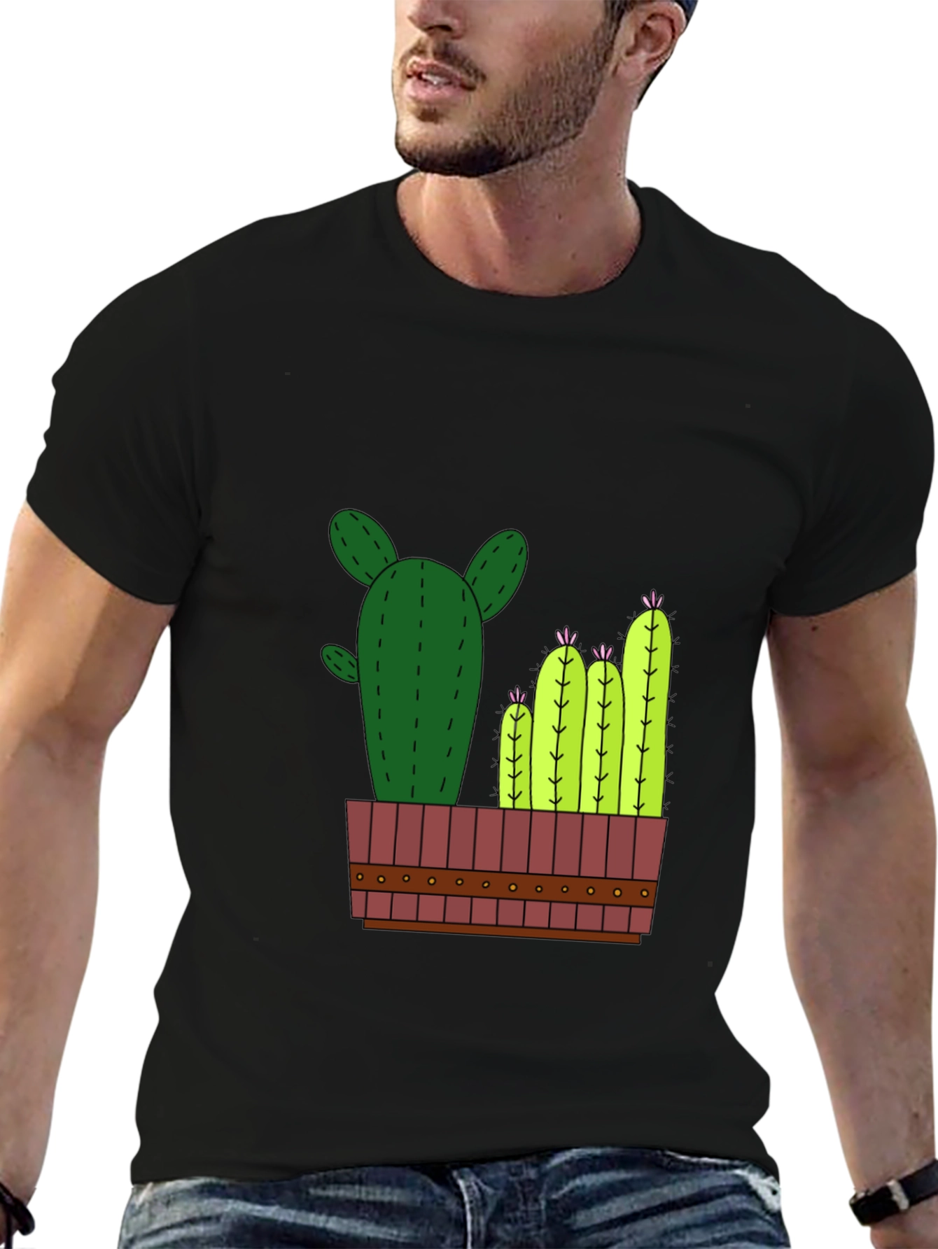 Cactus Graphic T-Shirt - Mens Black Tee