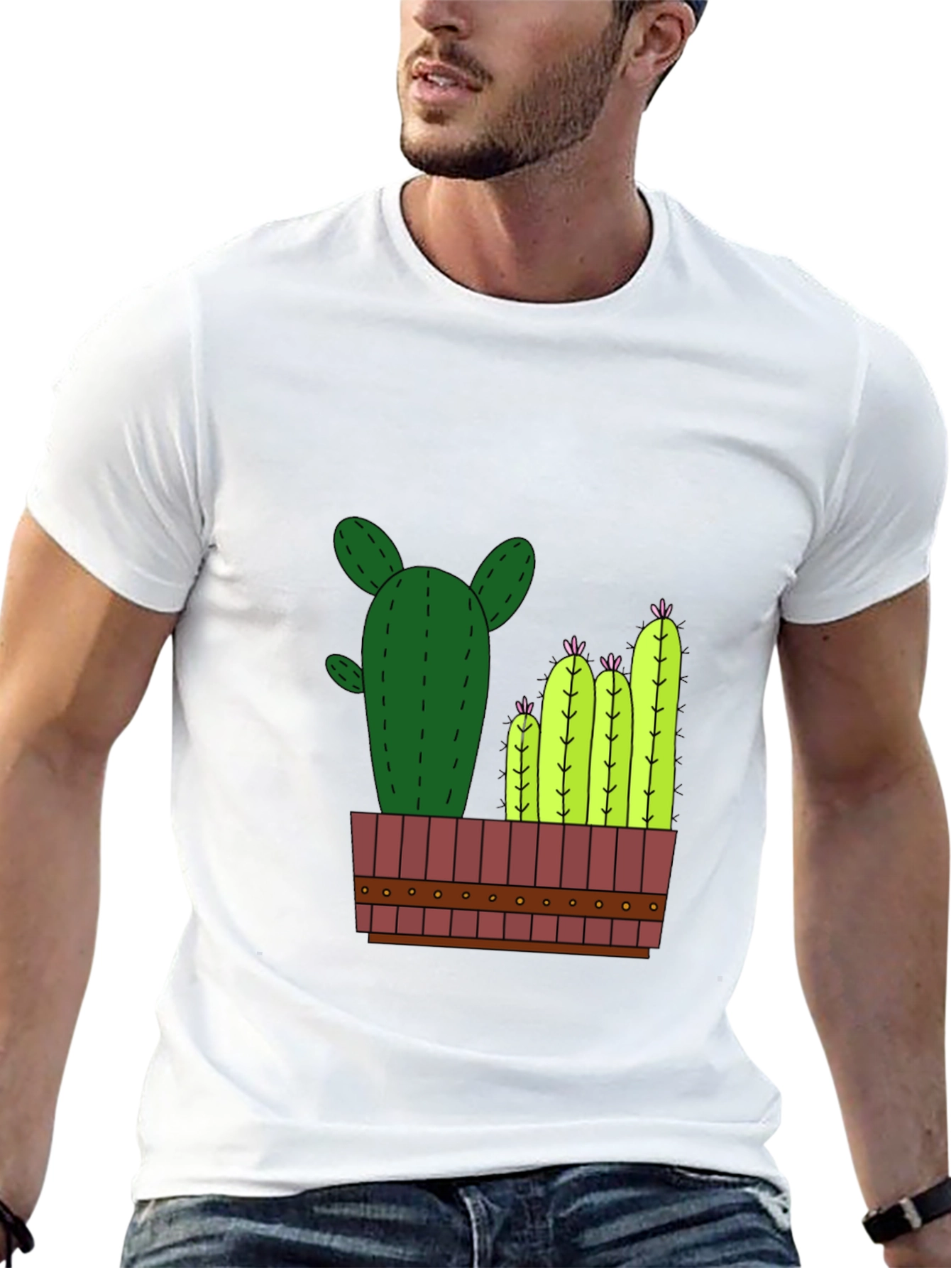Cactus Graphic T-Shirt - Mens Black Tee