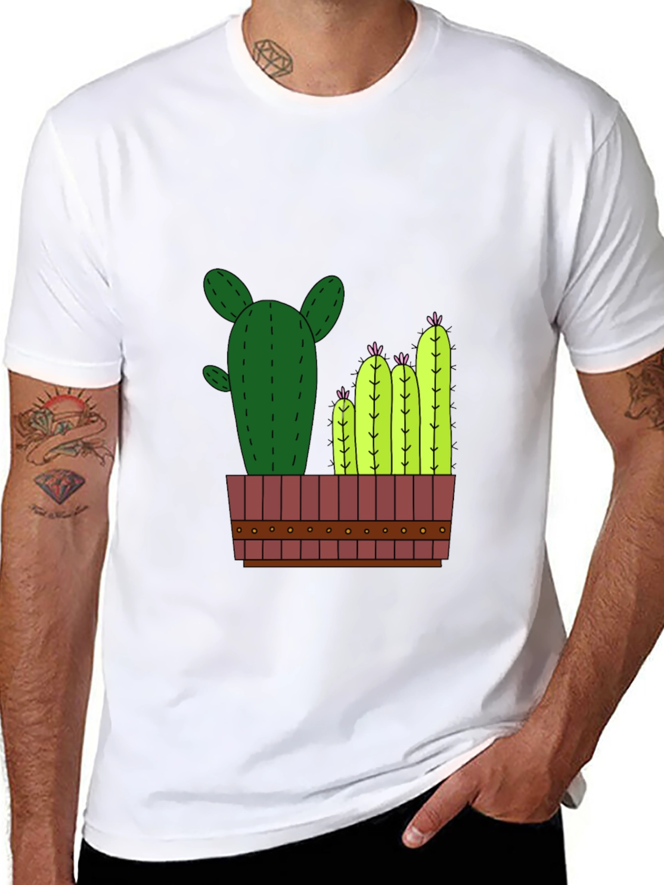 Cactus Graphic T-Shirt - Mens Black Tee