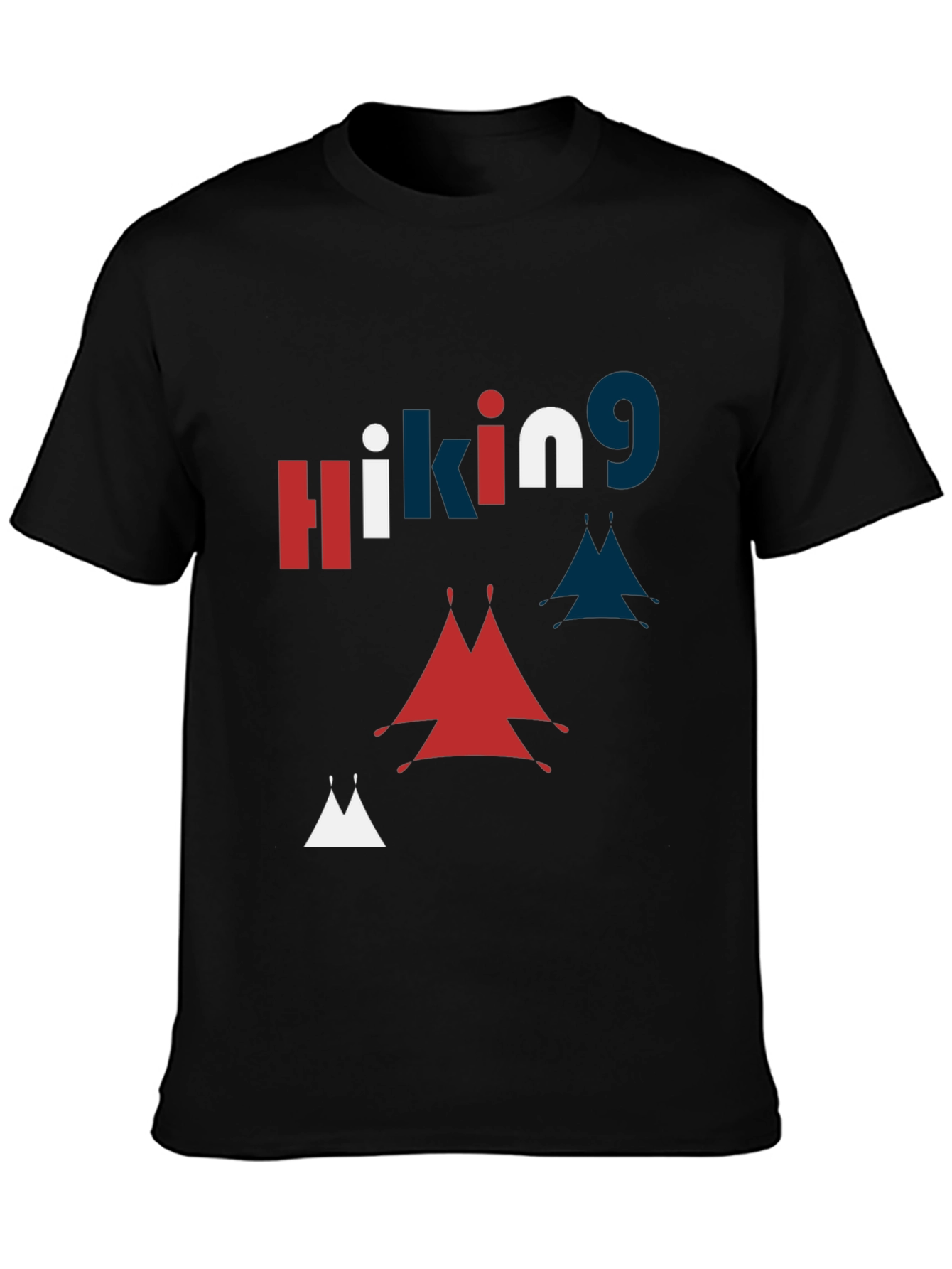Hiking Graphic Print Crew Neck T-Shirt
