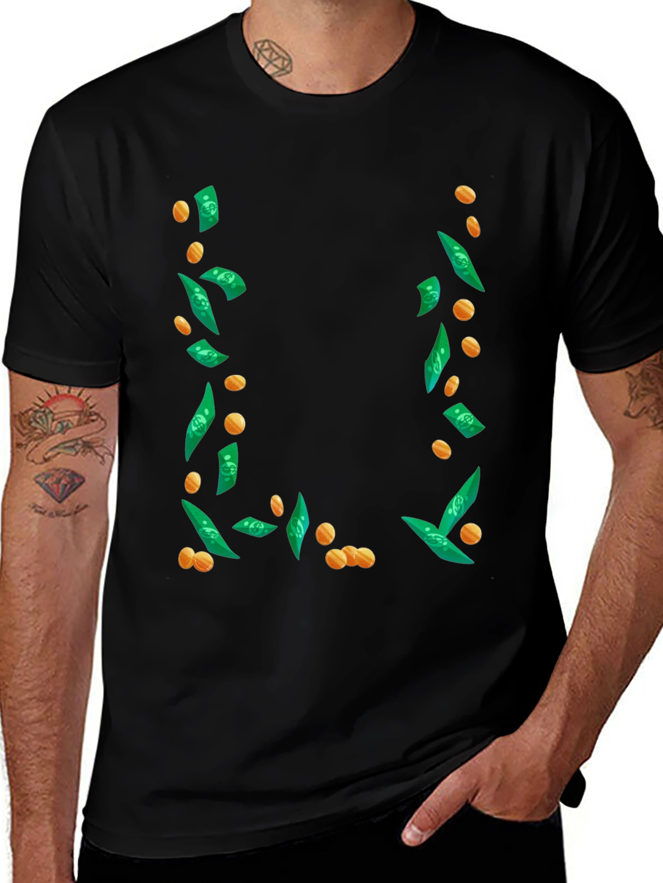 Money Falling T-Shirt - Lucky Style
