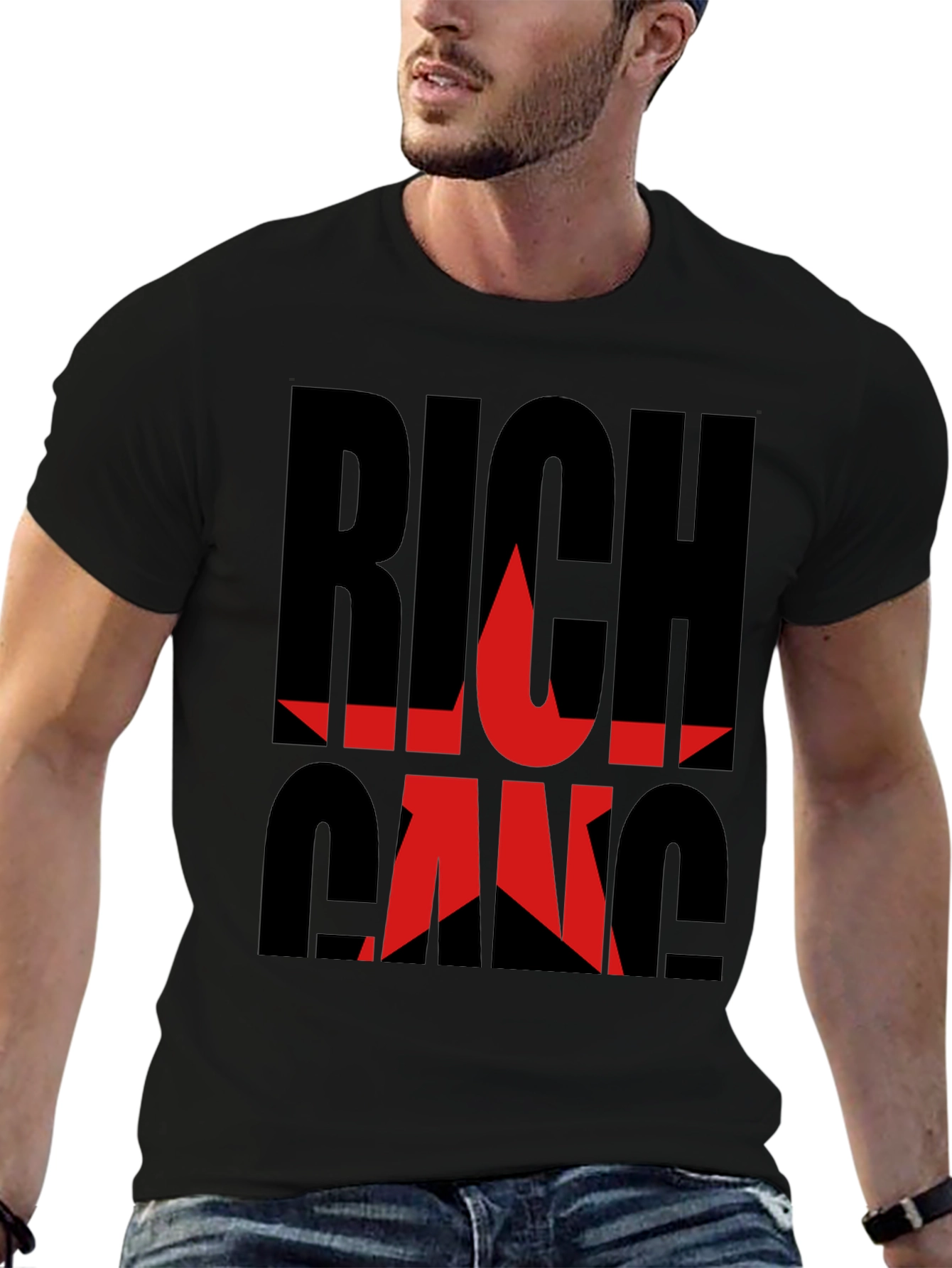Rich Gang Black Graphic T-Shirt