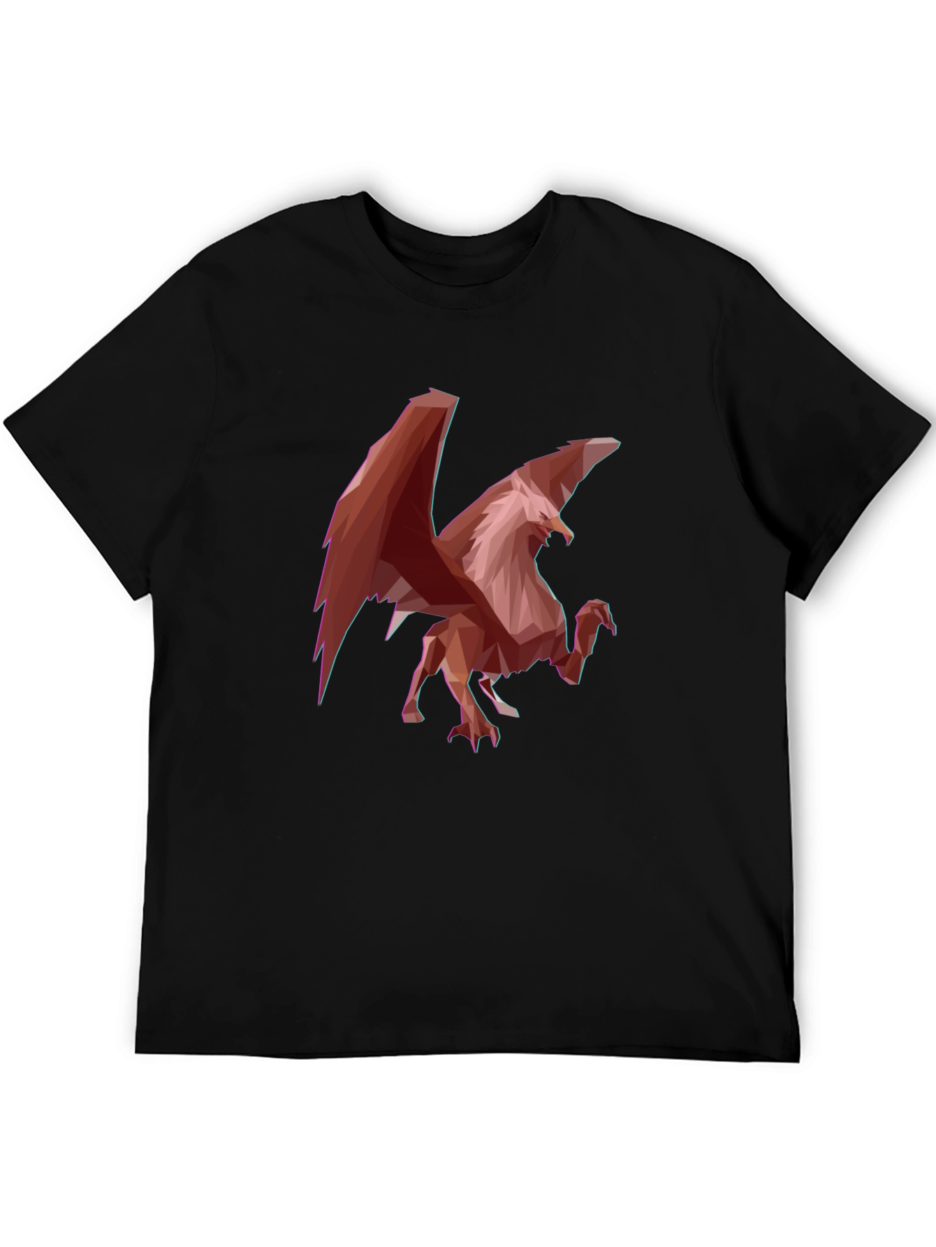 Geometric Griffin Graphic Tee - Black