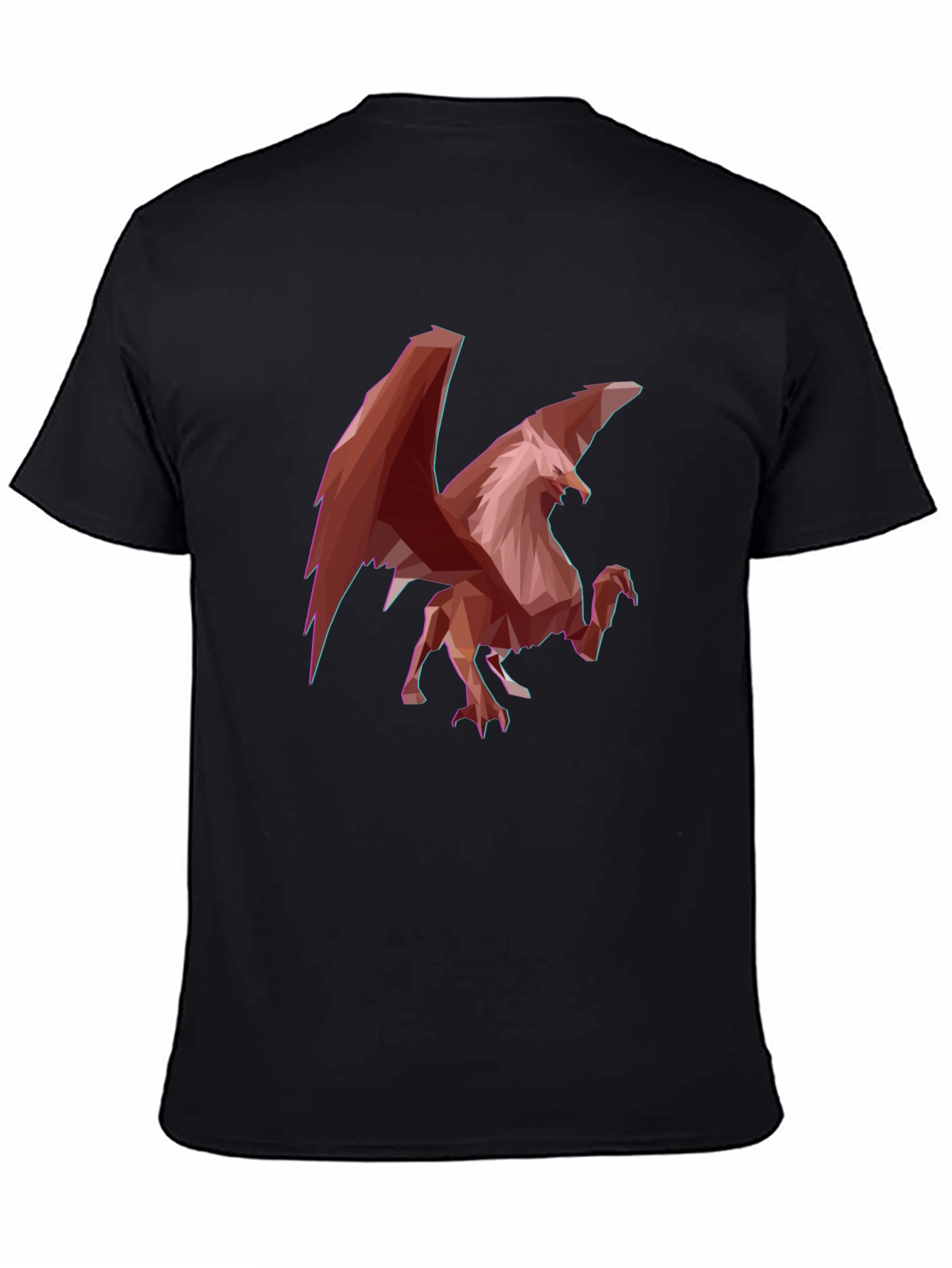 Geometric Griffin Graphic Tee - Black