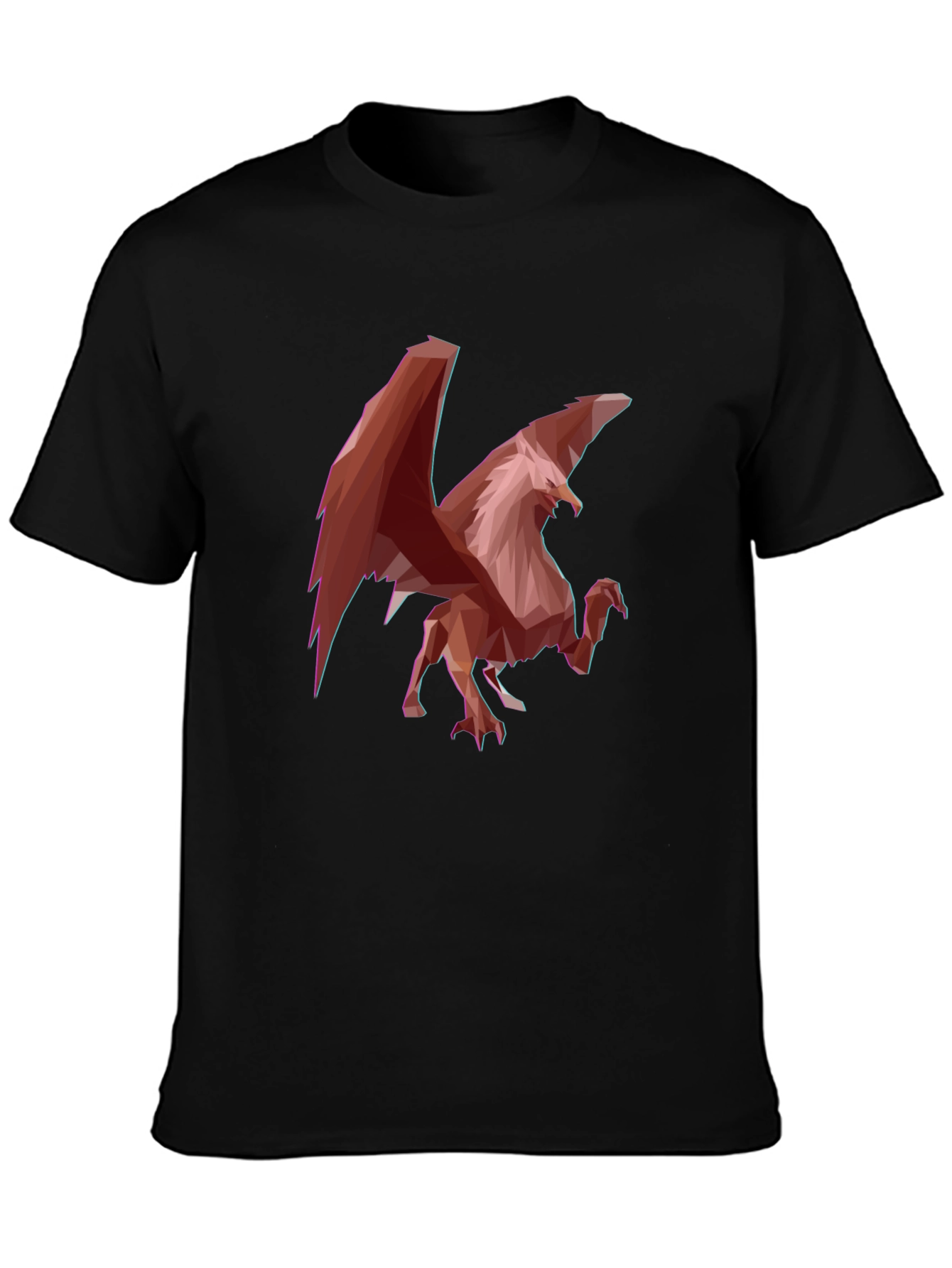 Geometric Griffin Graphic Tee - Black