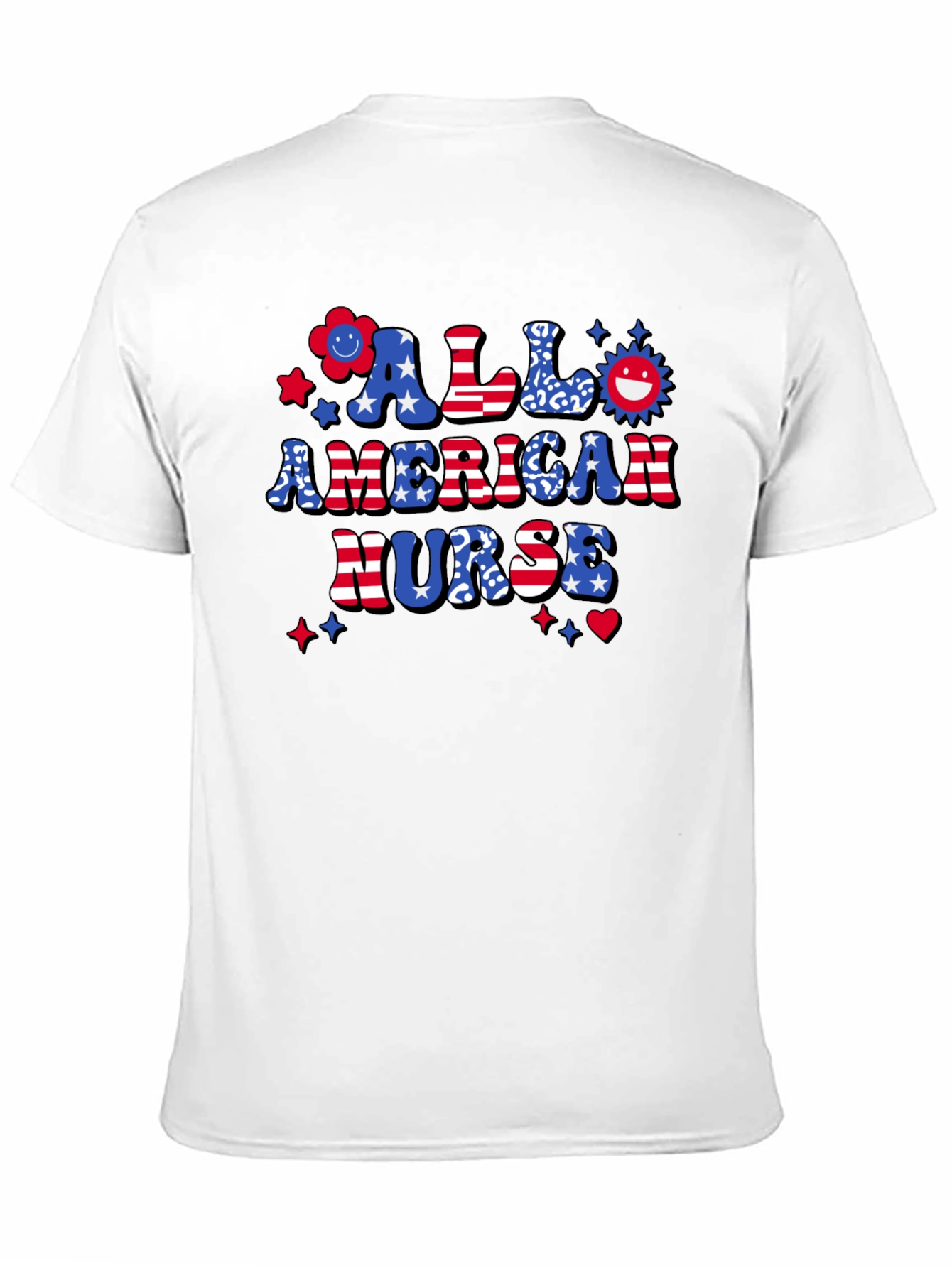 All American Nurse Patriotic Graphic Tee