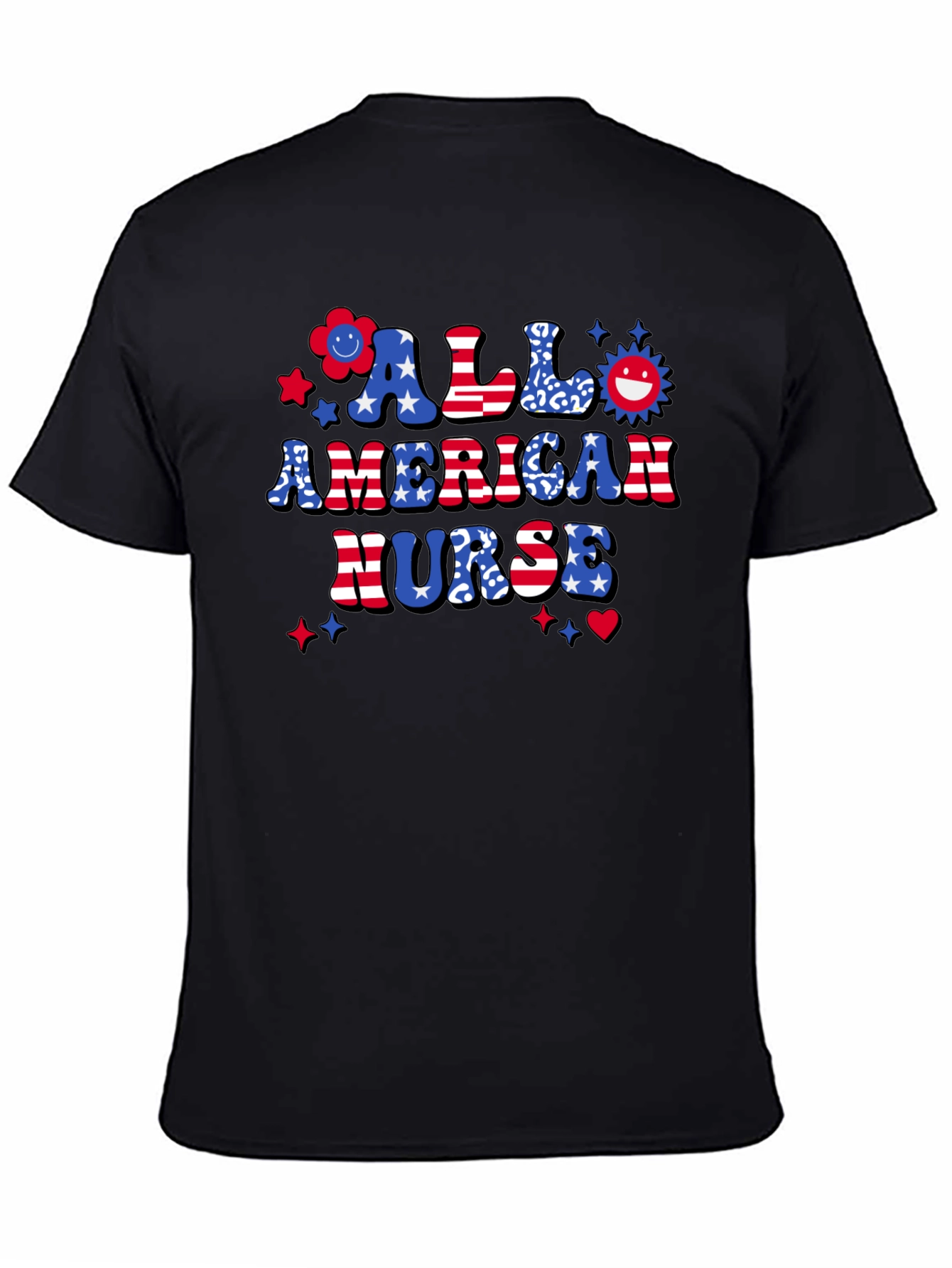 All American Nurse Patriotic Graphic Tee