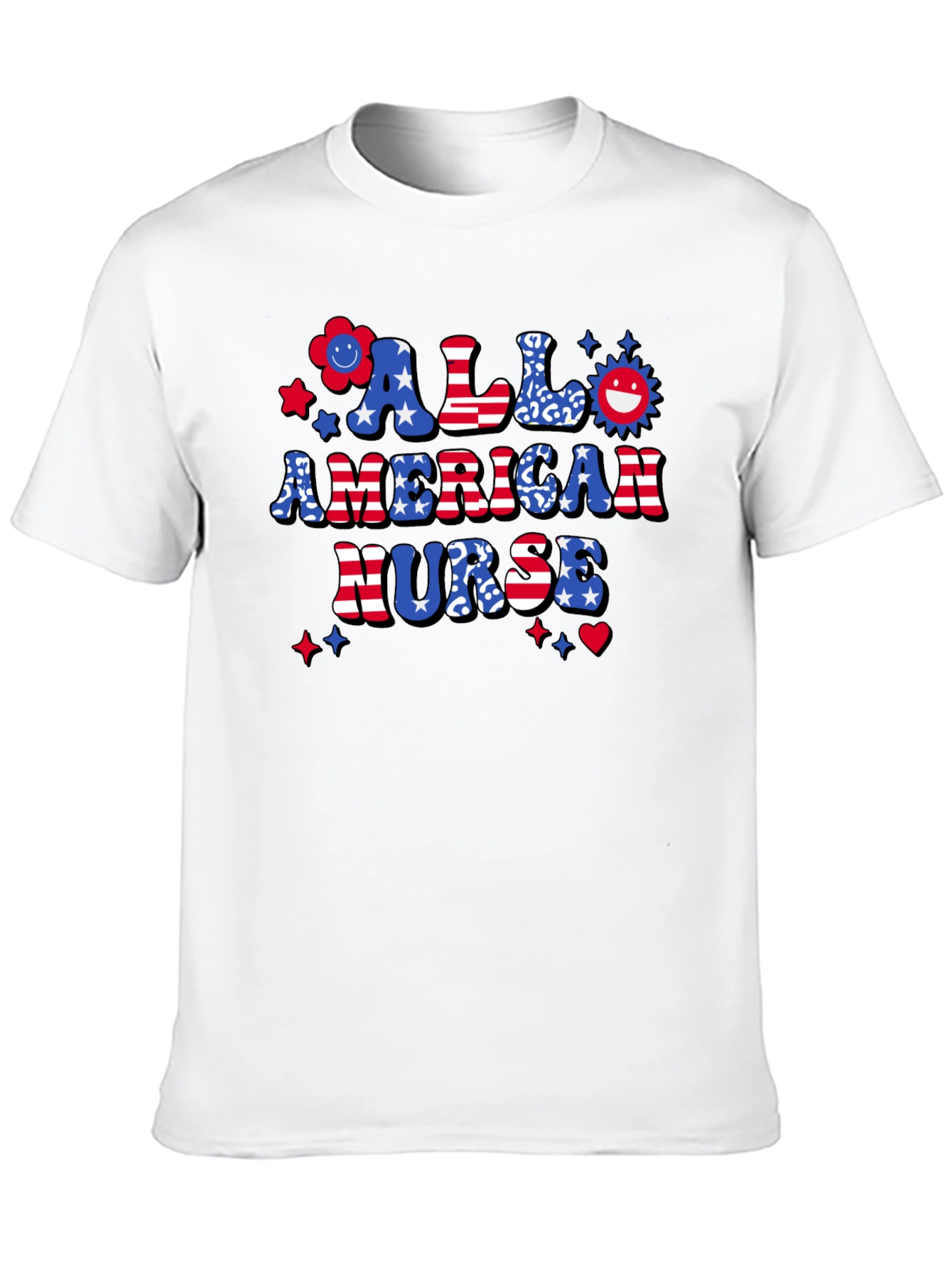 All American Nurse Patriotic Graphic Tee