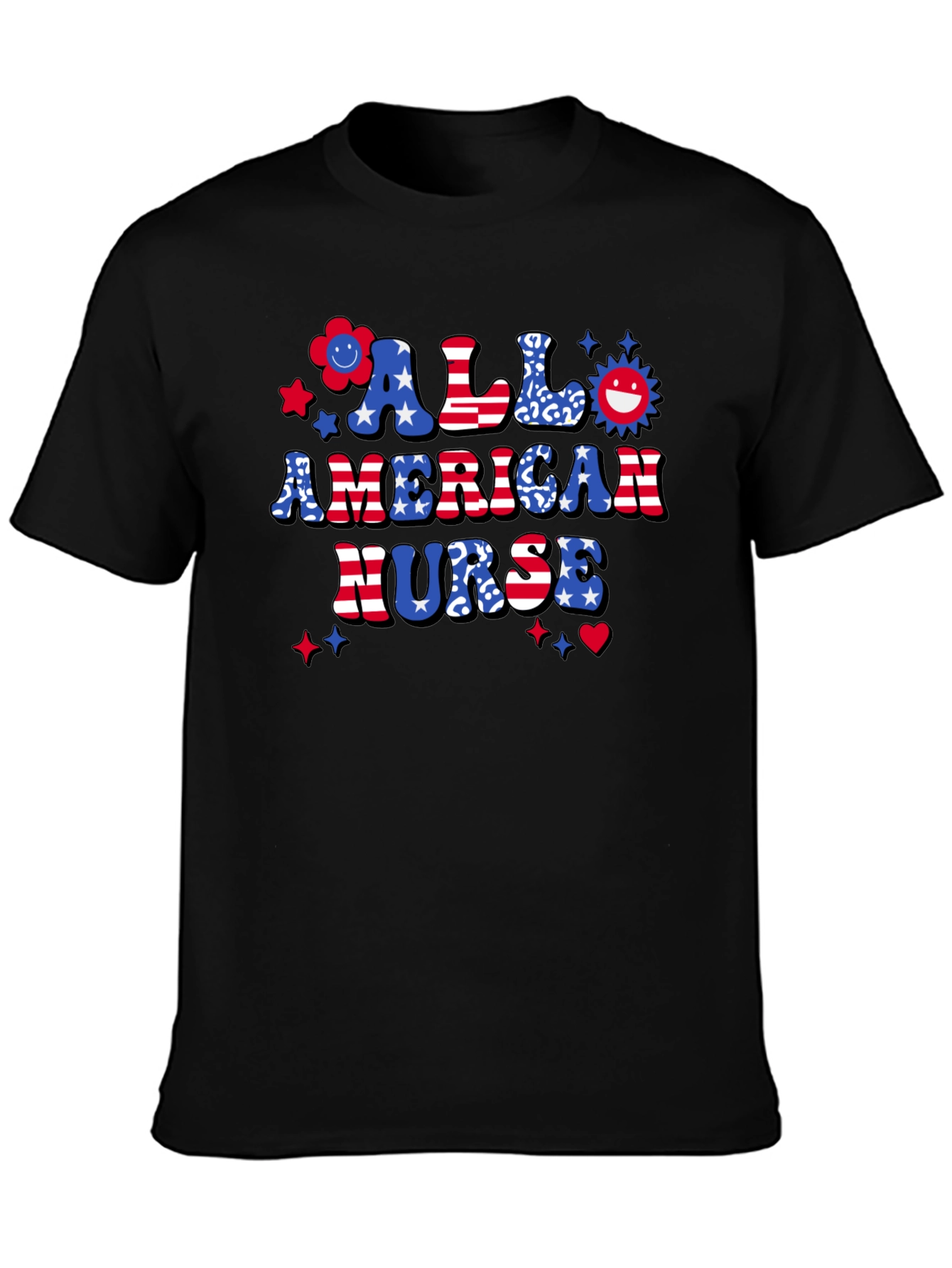 All American Nurse Patriotic Graphic Tee