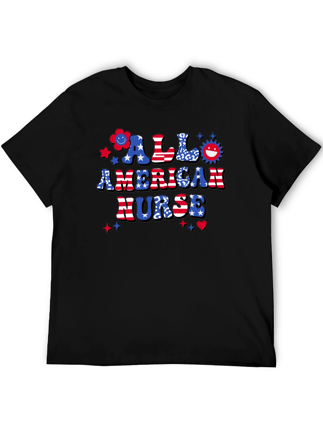 All American Nurse Patriotic Graphic Tee