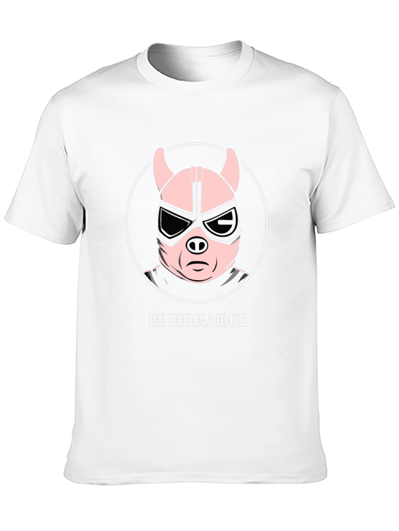Be Rebellious Pig Wrestler T-Shirt - Black