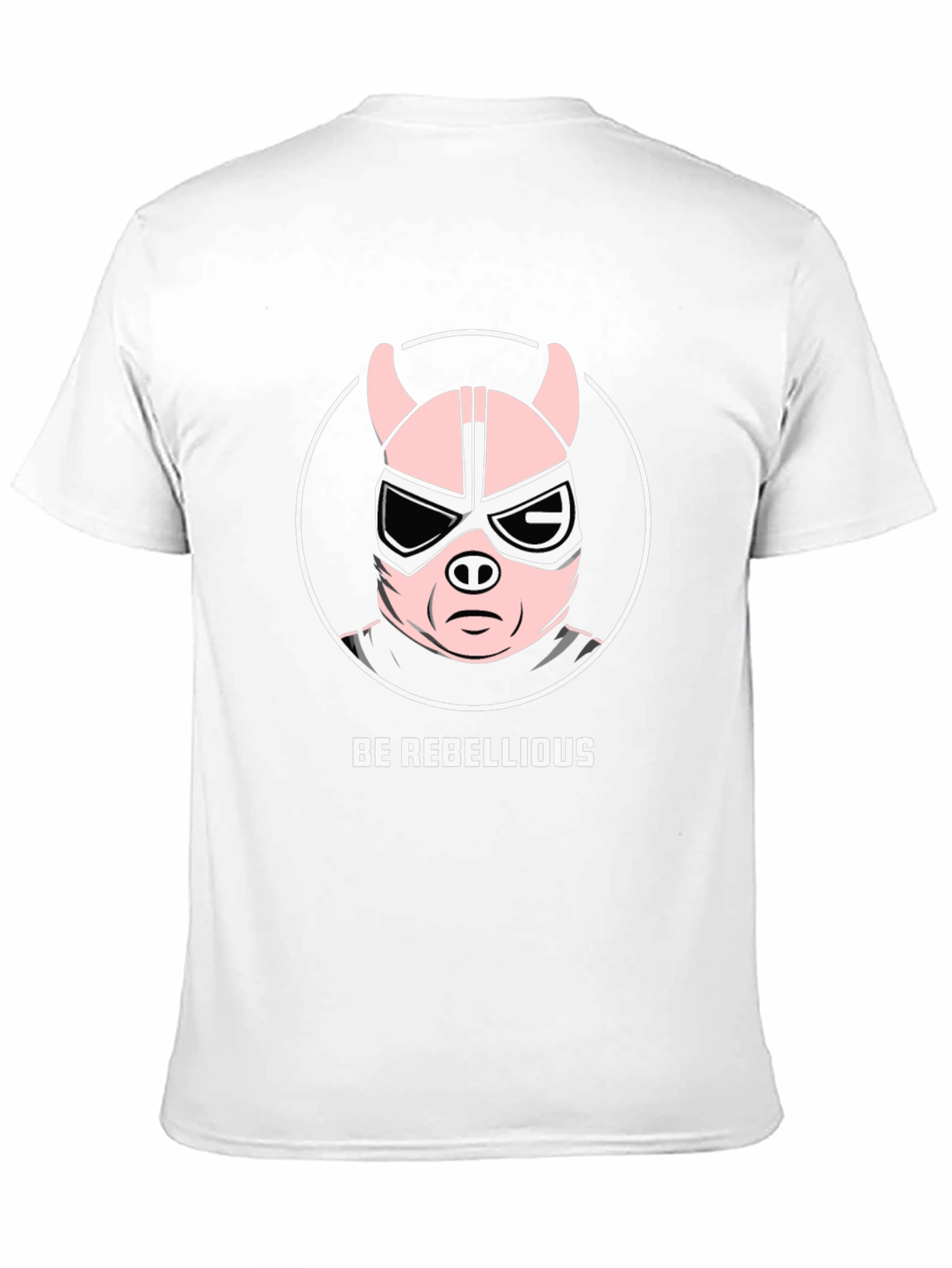 Be Rebellious Pig Wrestler T-Shirt - Black