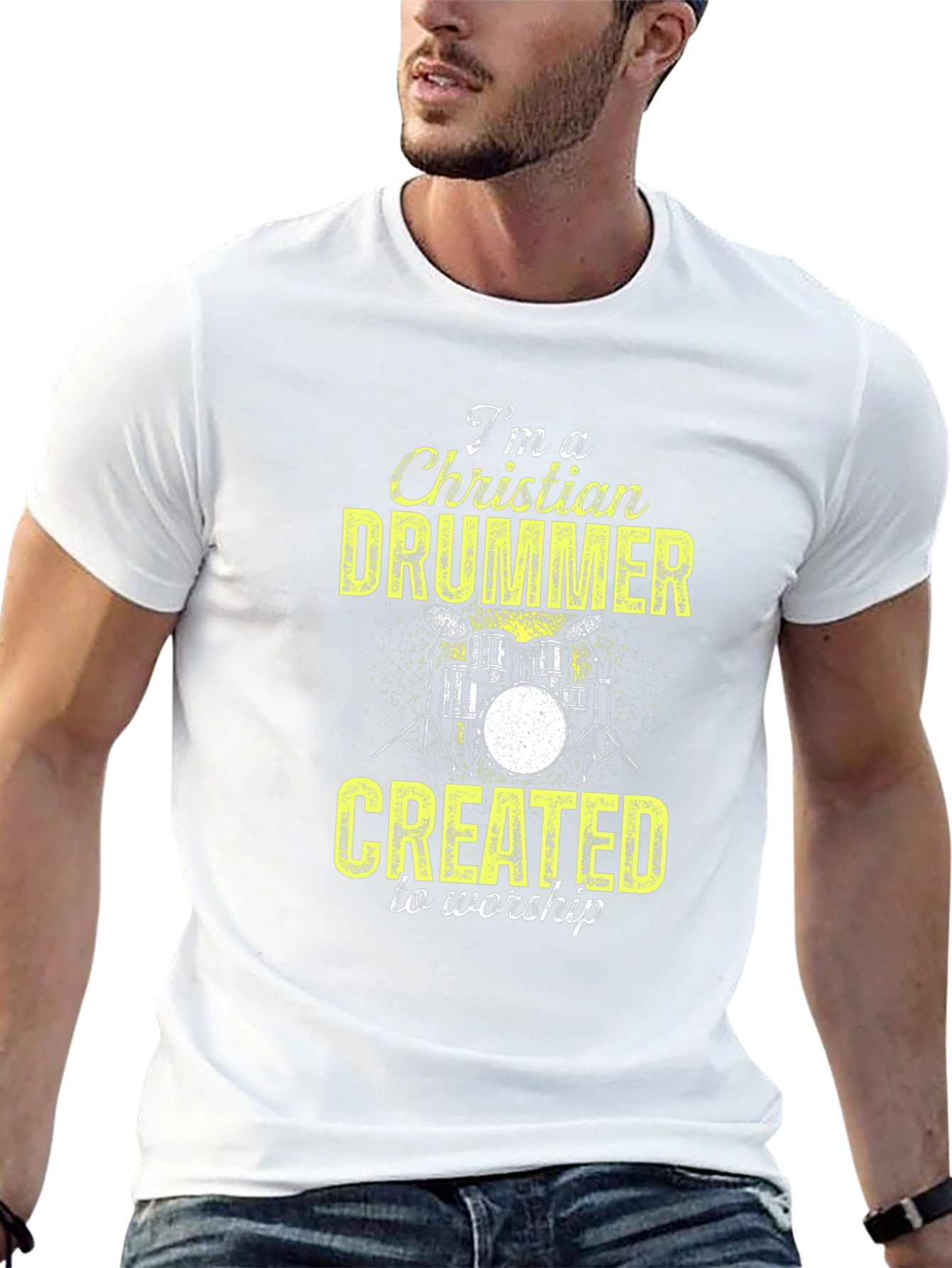 Christian Drummer T-Shirt - Worship Music Tee