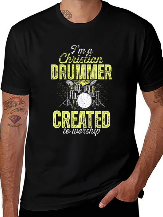 Christian Drummer T-Shirt - Worship Music Tee