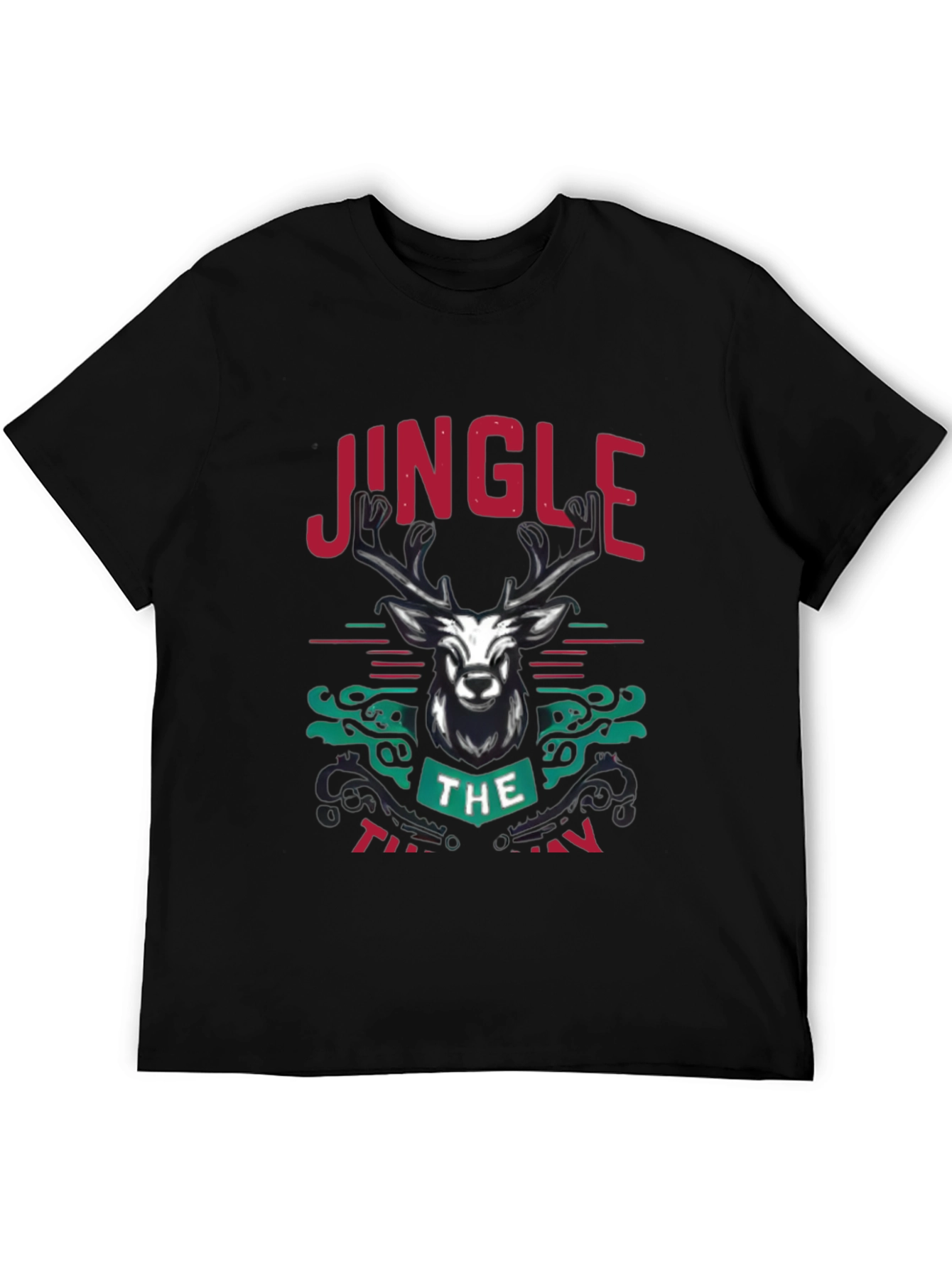Jingle the Turkeys Mens Black Graphic Tee