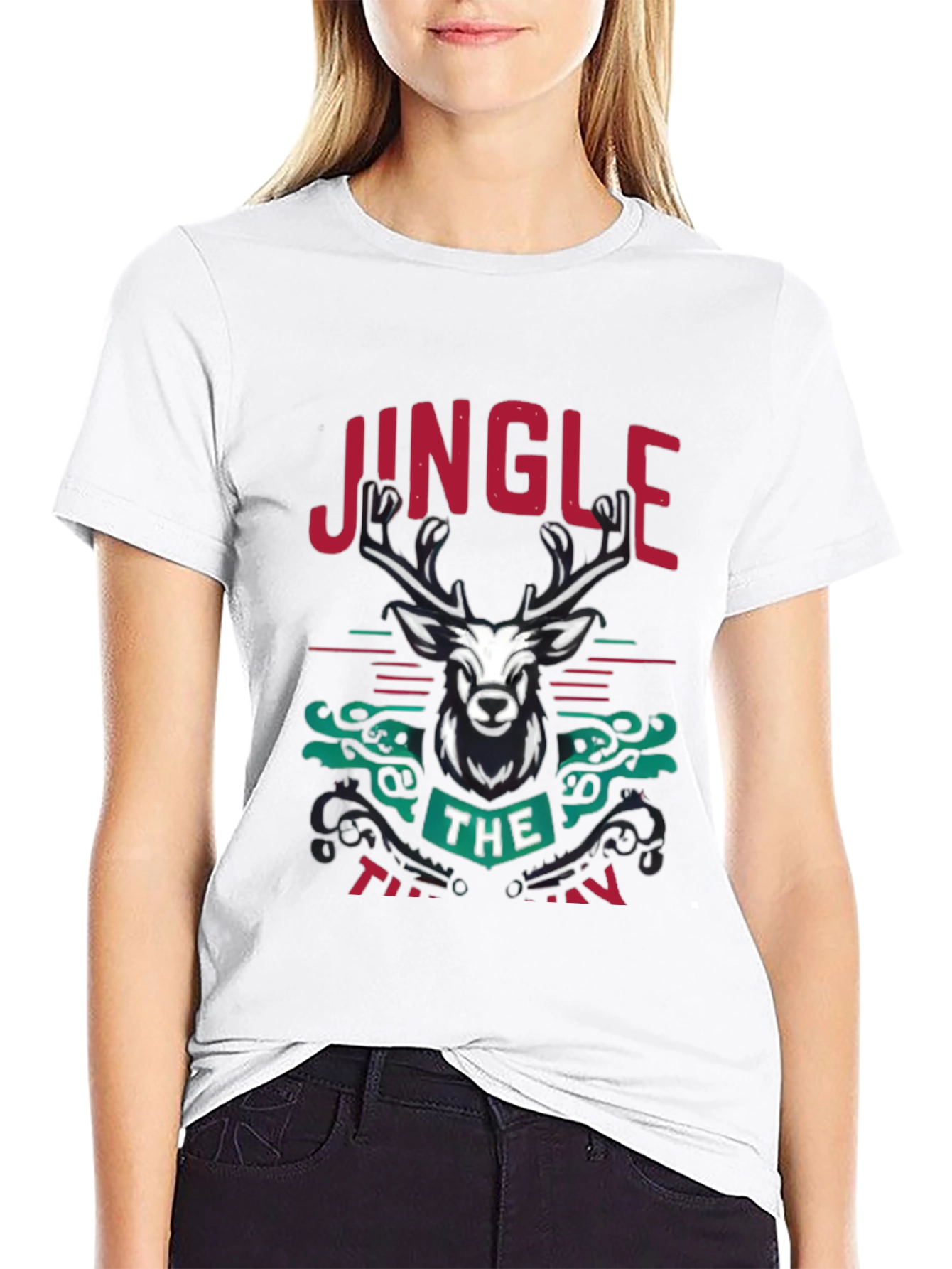 Jingle the Turkeys Mens Black Graphic Tee