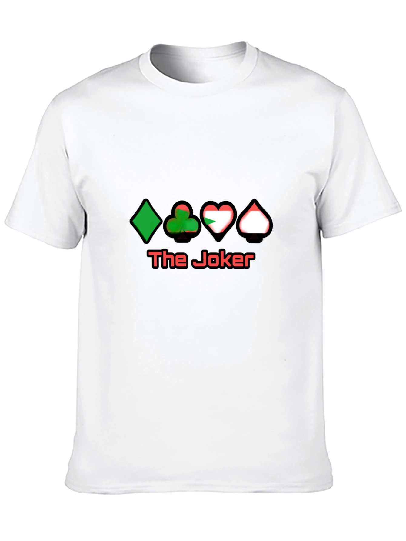 The Joker Card Suits Black T-Shirt