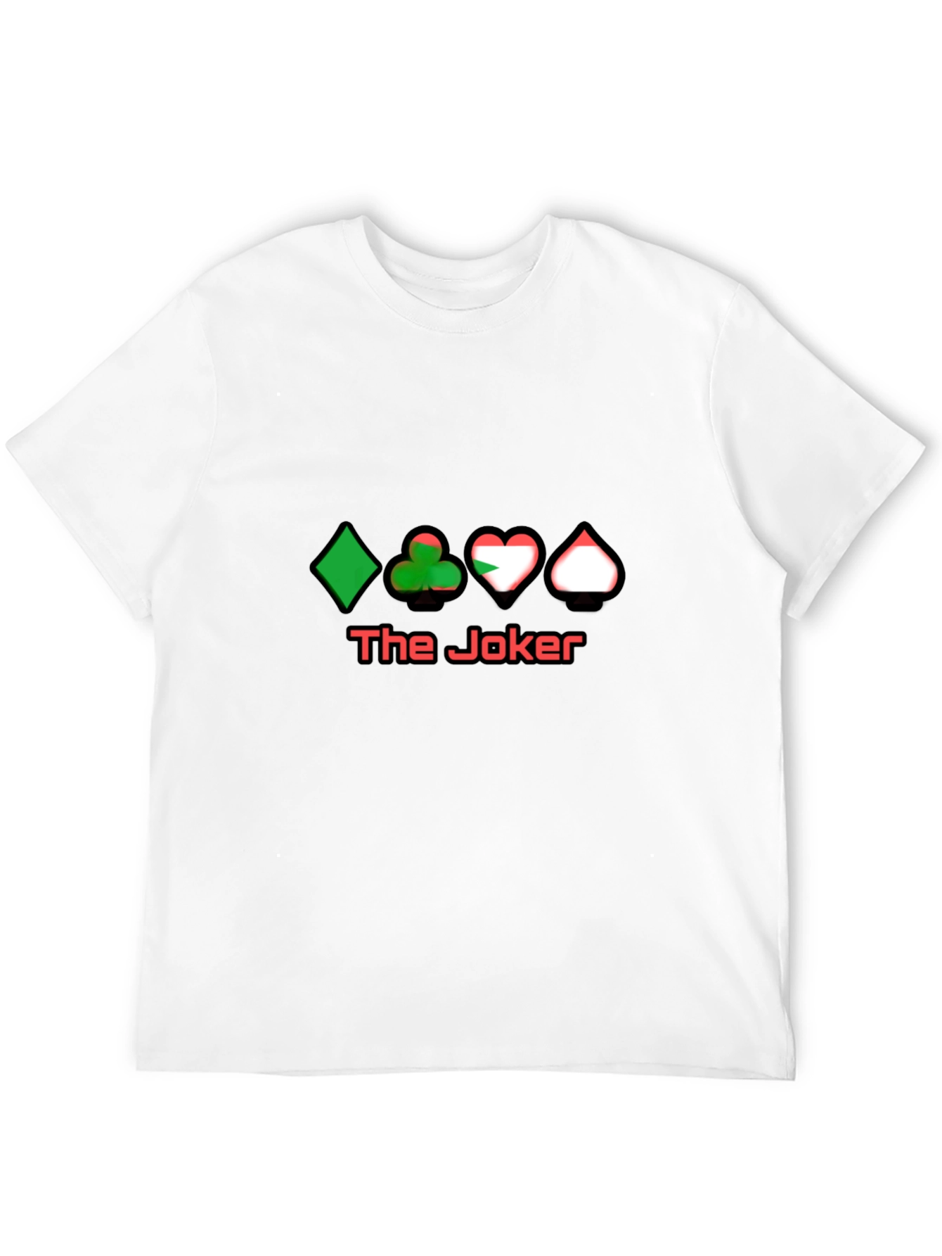 The Joker Card Suits Black T-Shirt